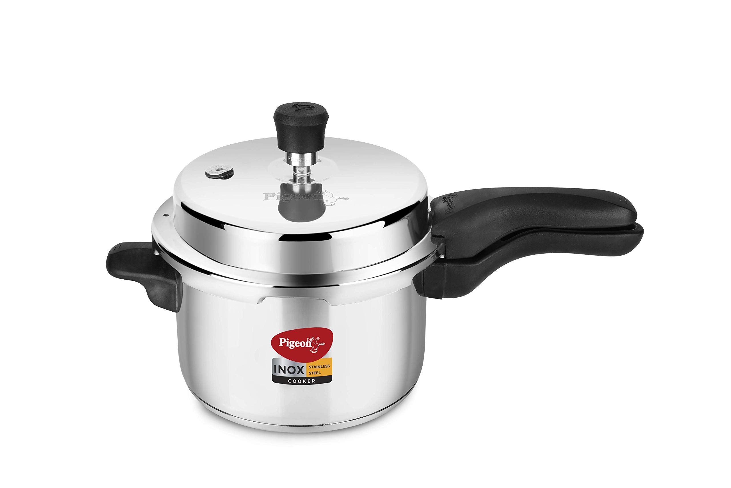 Pigeon By Stovekraft Inox Stainless Steel Outer Lid Pressure Cooker With Induction Base, 2.5 Litre