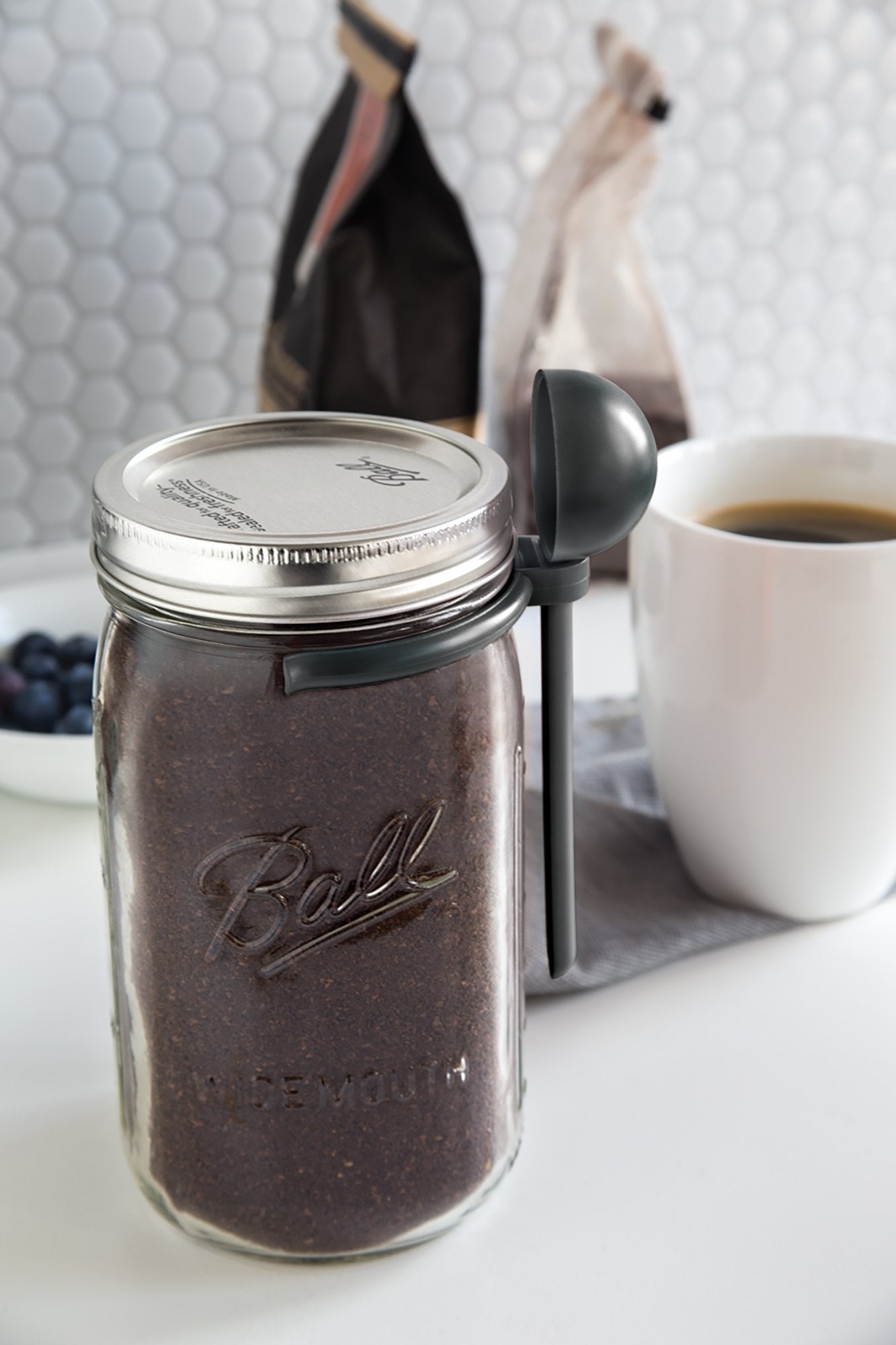Jarware Coffee Spoon Clip For Wide Mouth Mason Jars, 6''