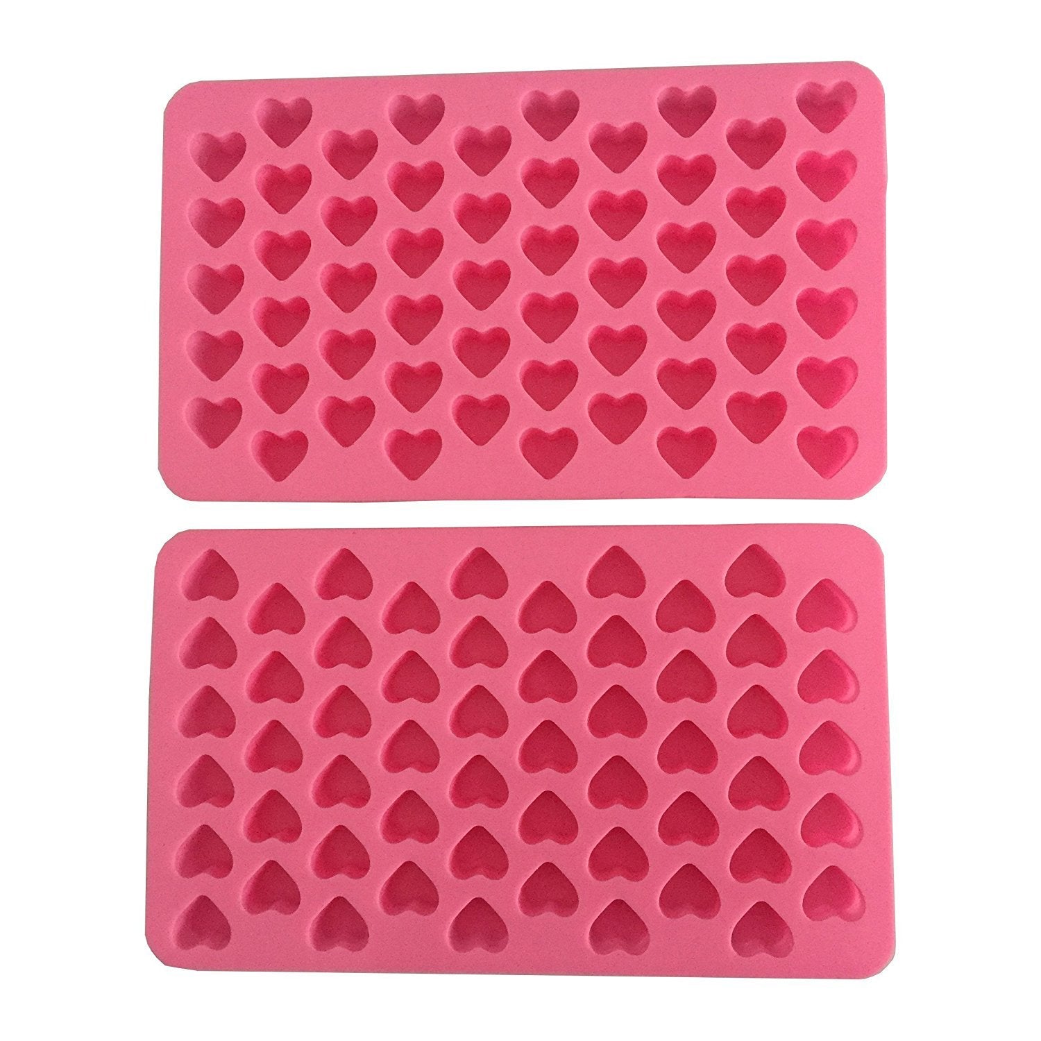 Cherion Silicone Mini Heart Shape Ice Cube Candy Ice Cube/Chocolate Mold Pink Pack Of 2 For Valentine'S Day Wedding Anniversary