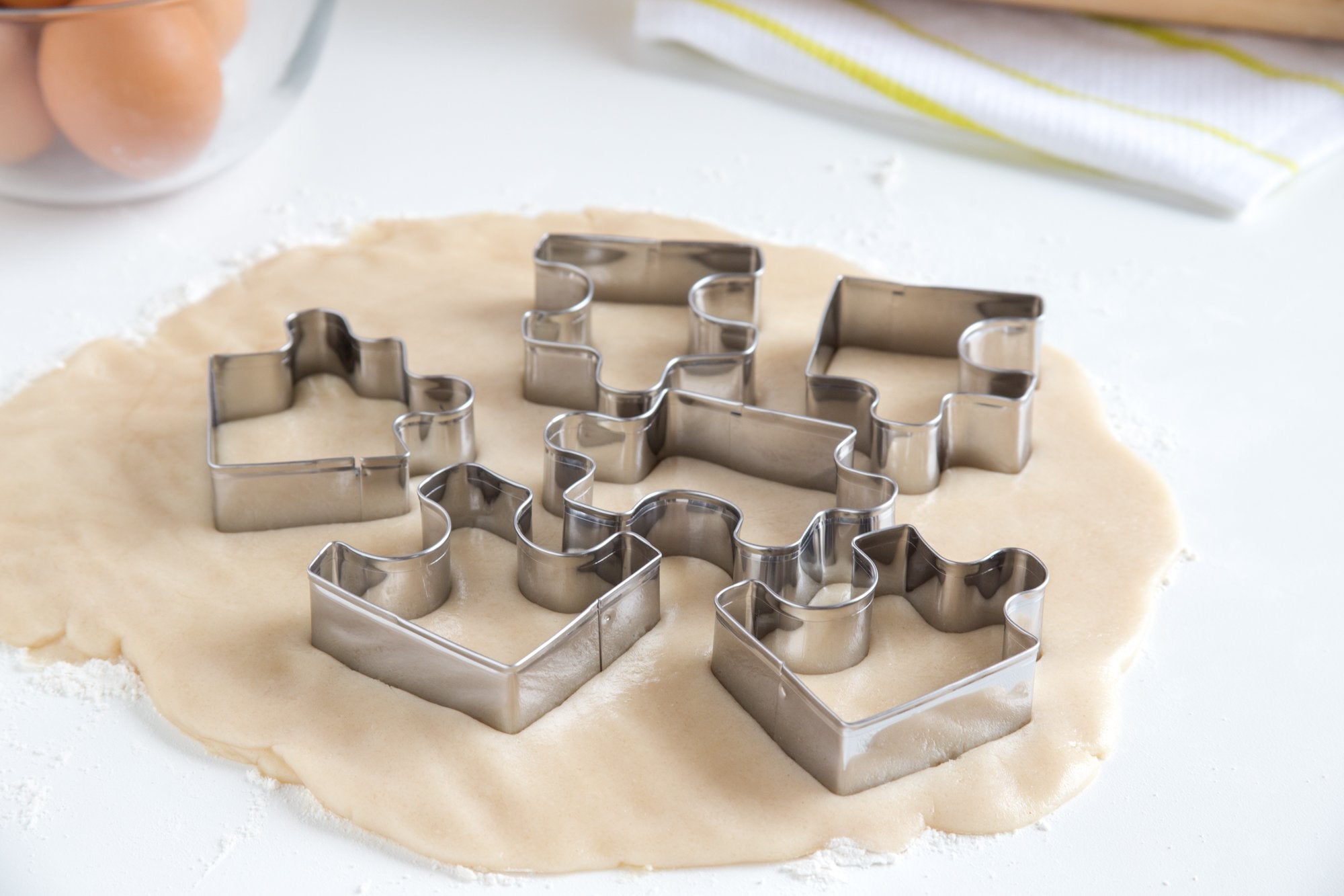 Fox Run Cookie Cutter Set, Puzzle Pieces Cookie Cutter Set