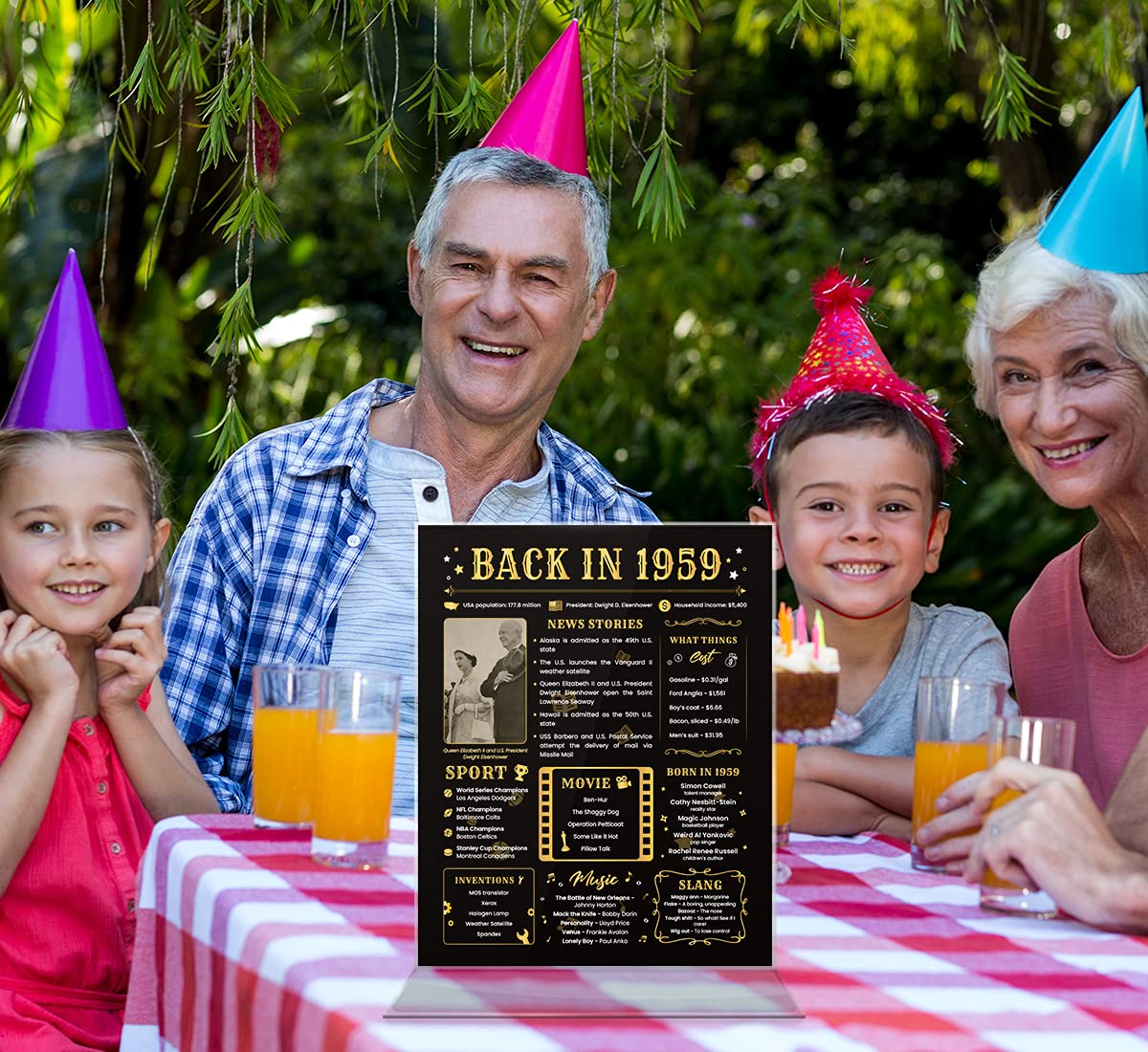 Back In 1959 Birthday Card - 65Th Birthday Gift For Women Or Men - 65Th Birthday Decoration For Her Or Him - Funny Table Centerp