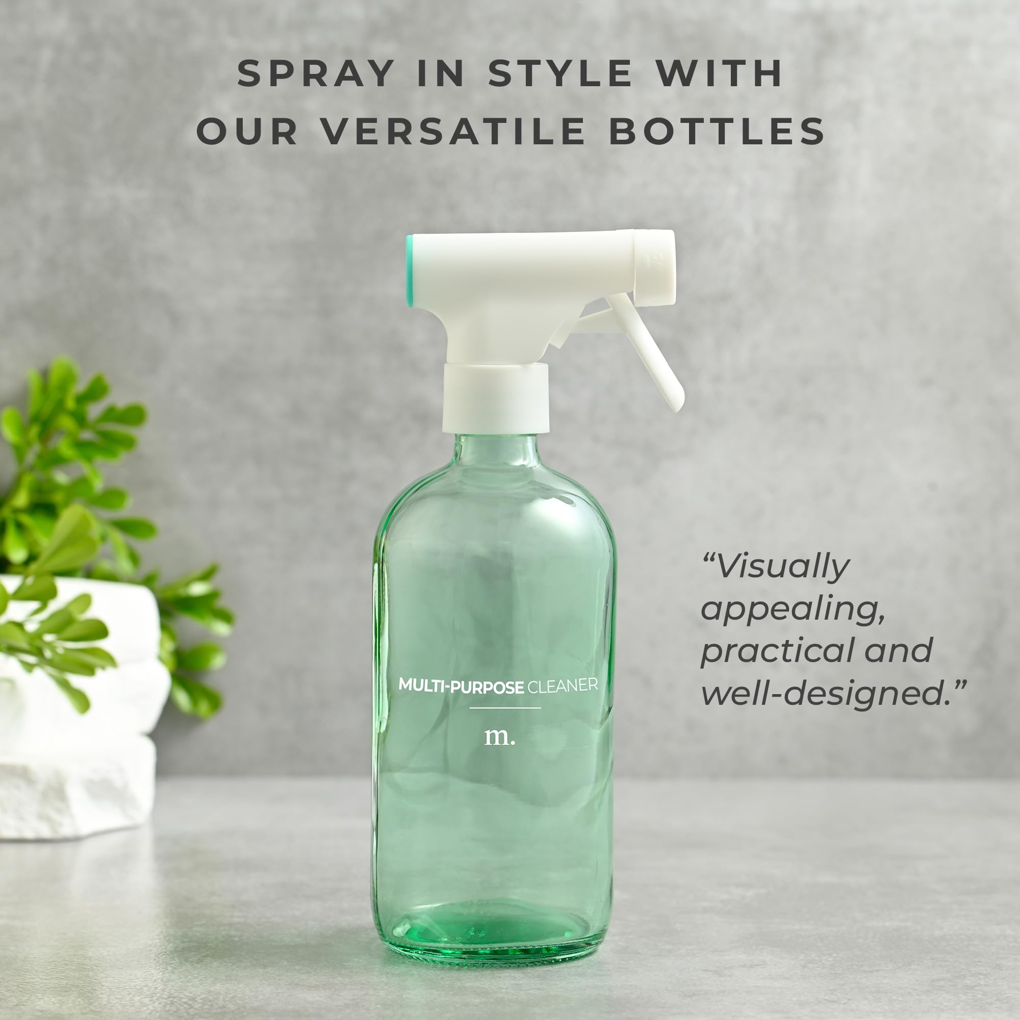 Maisonovo Spray Bottle For Plants | 16.9 Fl Oz Green X 2 With 16 Labels