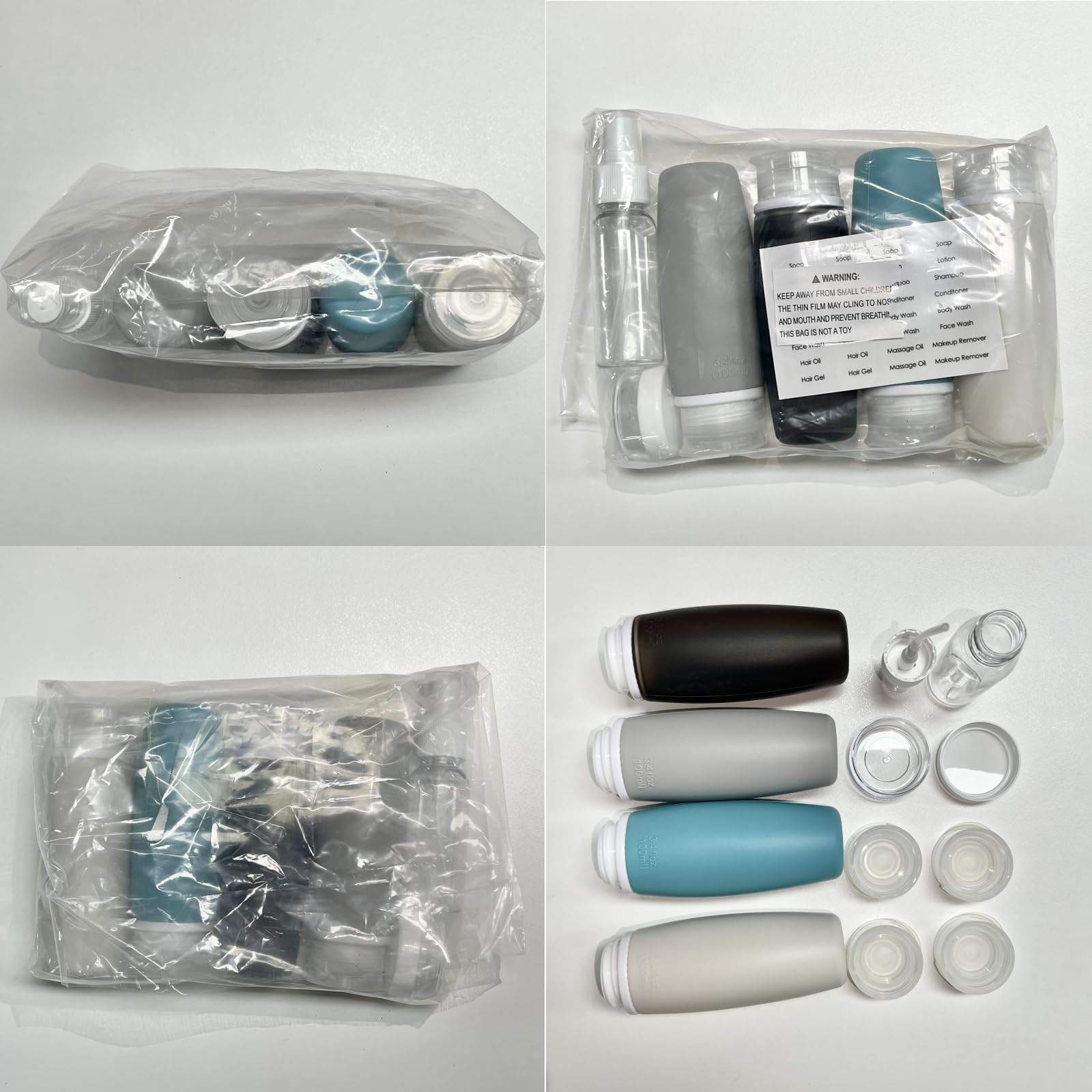 Packism Tsa Approved Toiletry Bottles - 6 Pack Leak Proof 3.4Oz Silicone Travel Bottles For Toiletries, Bpa Free Leak Proof Refi