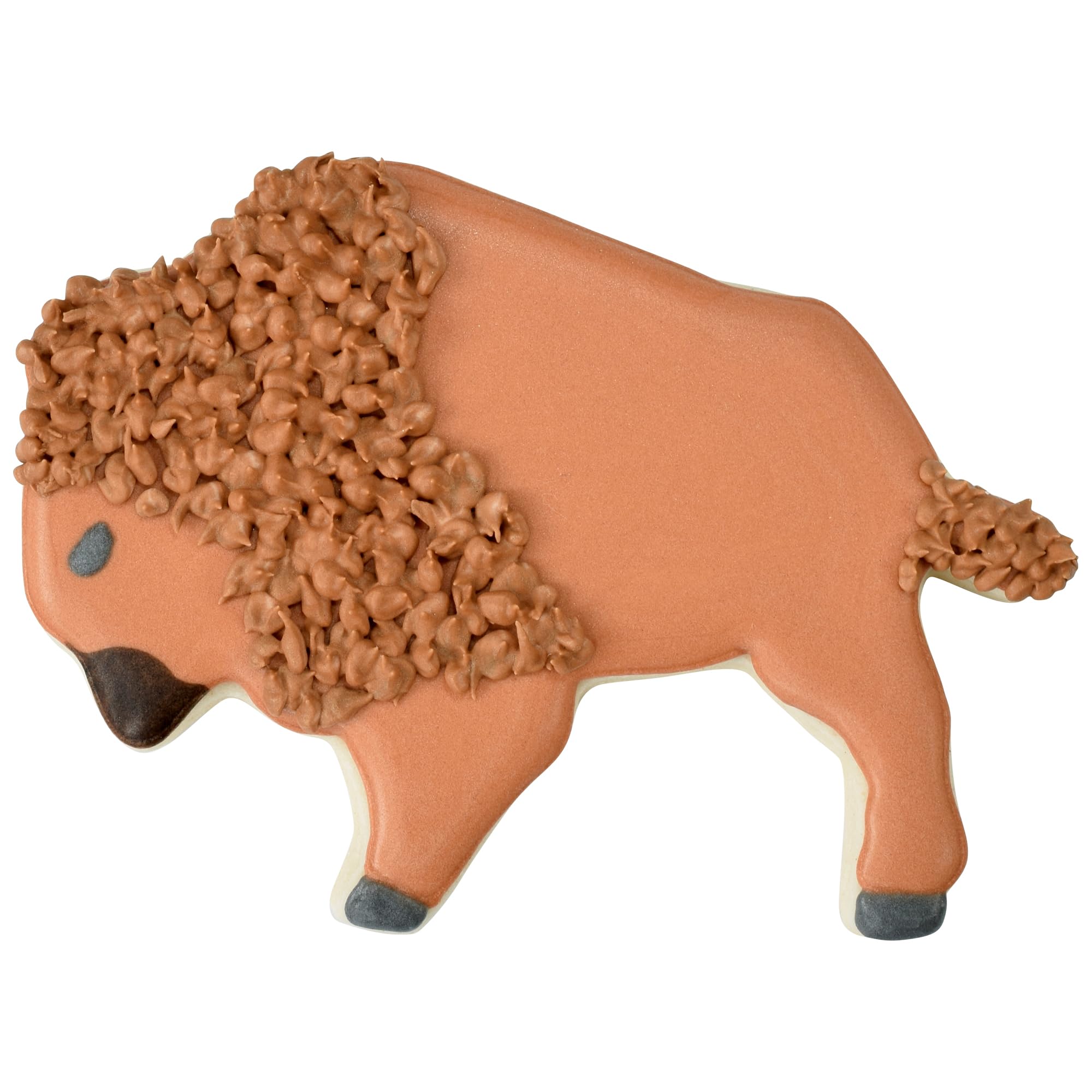 R&M Buffalo 4'' Cookie Cutter Brown With Brightly Colored, Durable, Baked-On Polyresin Finish