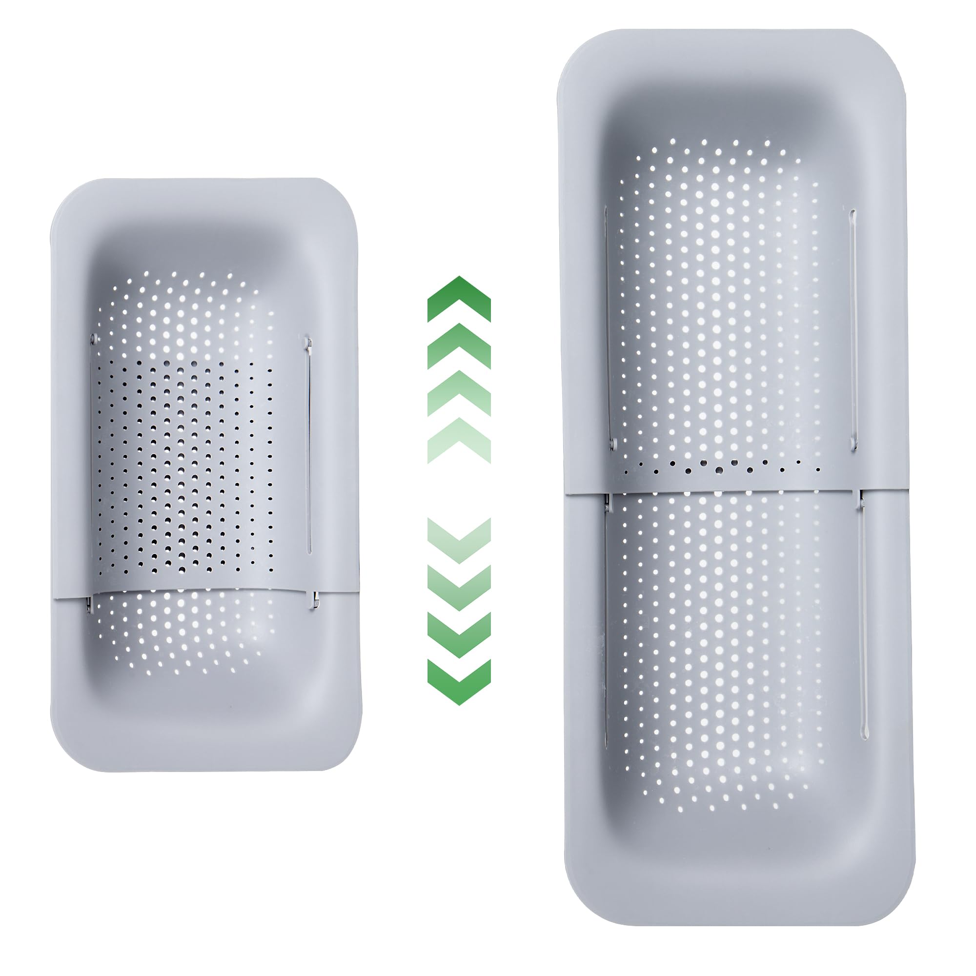 Over The Sink Colander Strainer Basket Wash Vegetables And Fruits, Drain Cooked Pasta And Dry Dishes - Extendable - New Home Kit