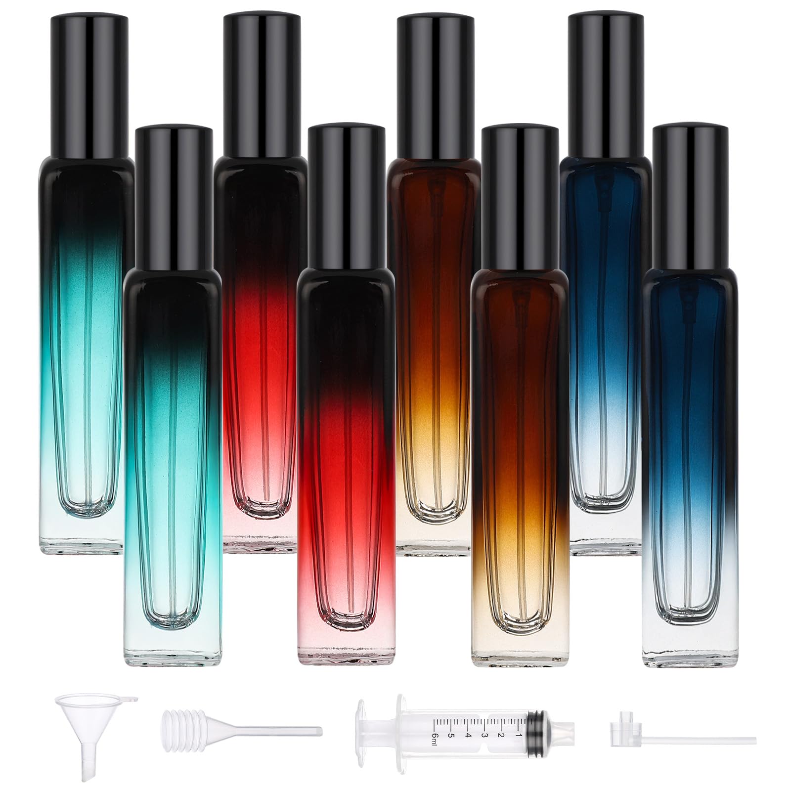 Segbeauty 8 Packs 0.5Oz Cosmetic Perfume Bottles, 15Ml Refillable Travel Bottle, Empty Cologne Atomizer Spray Essential Oil Cont
