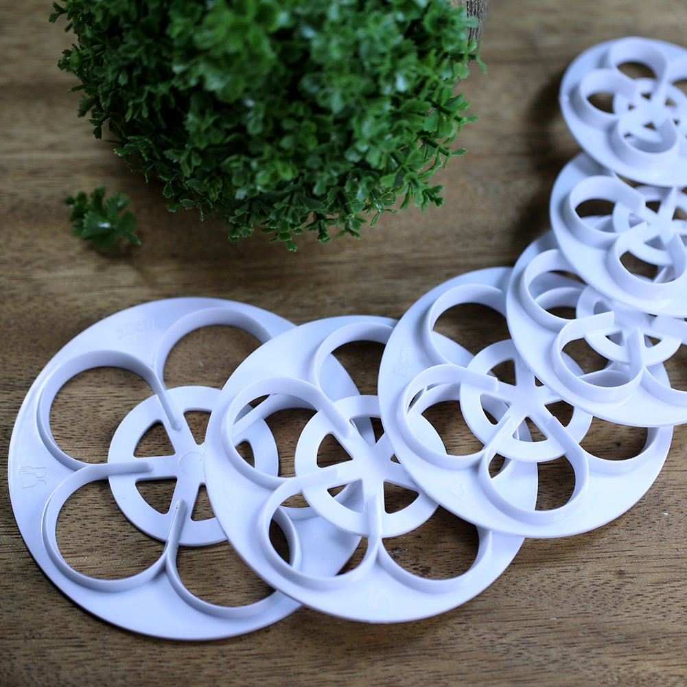 Kalaien Rose Flower Cutters Set Gumpaste Flowers Modelling Tools For Cake Decorating Cookie Mold Sugarcraft Plunger Cutter Mold
