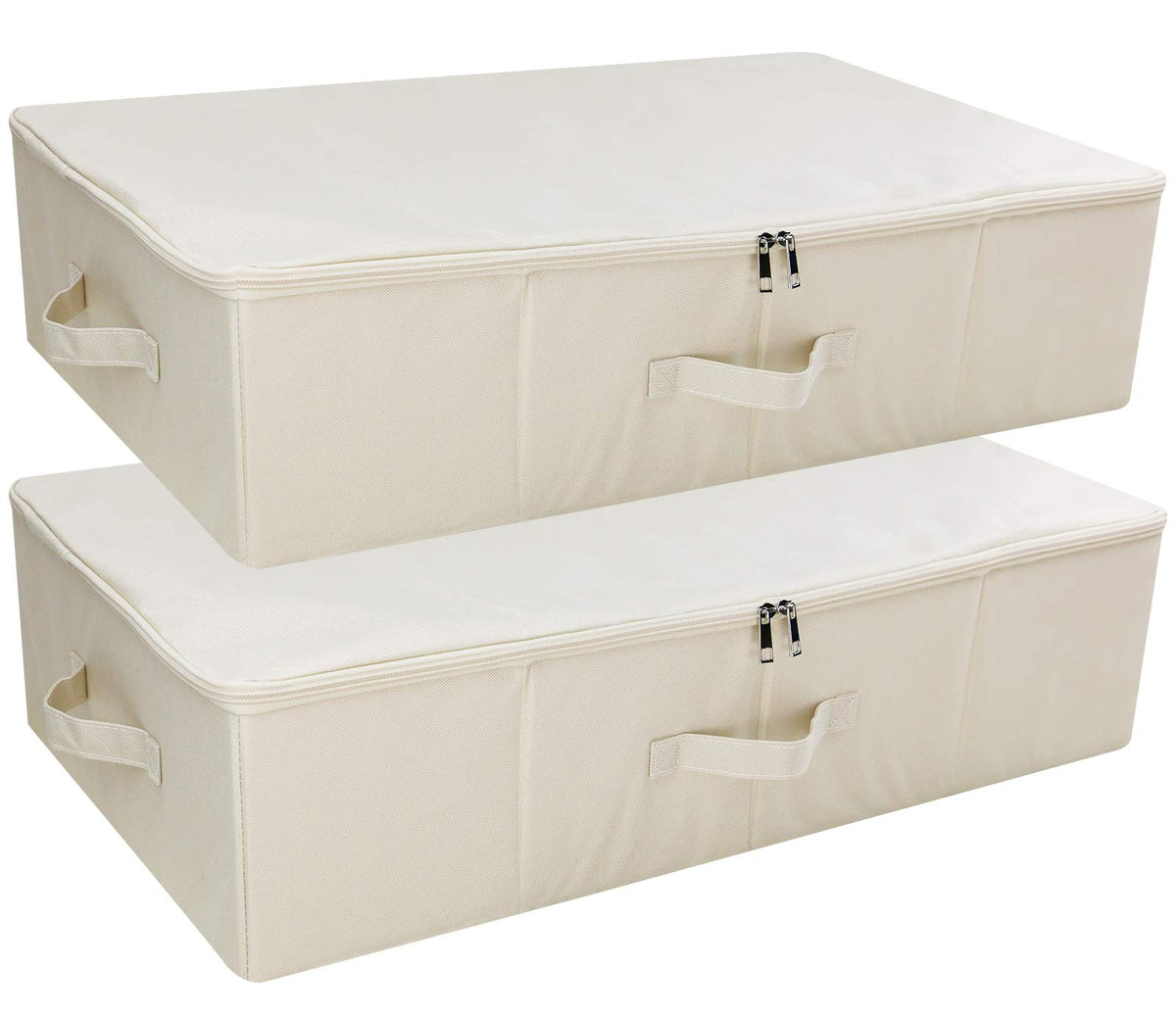 iwill CREATE PRO Pack of 2, Collapsible Rigid Storage Baskets for Underbed Organizer, Good for Clothing, Shoes, Bedding in Wardr