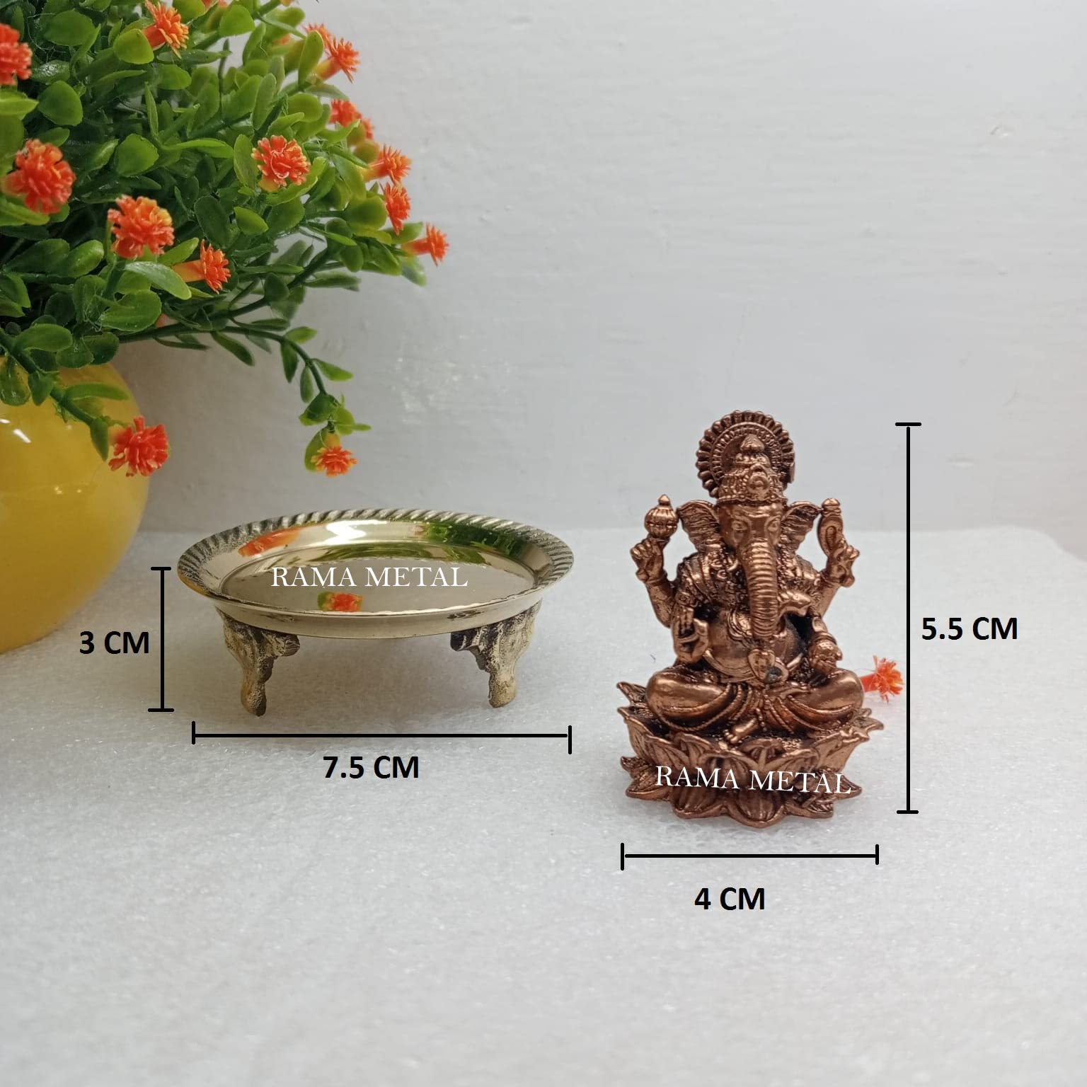 Rama Metal Copper Ganesh Idol