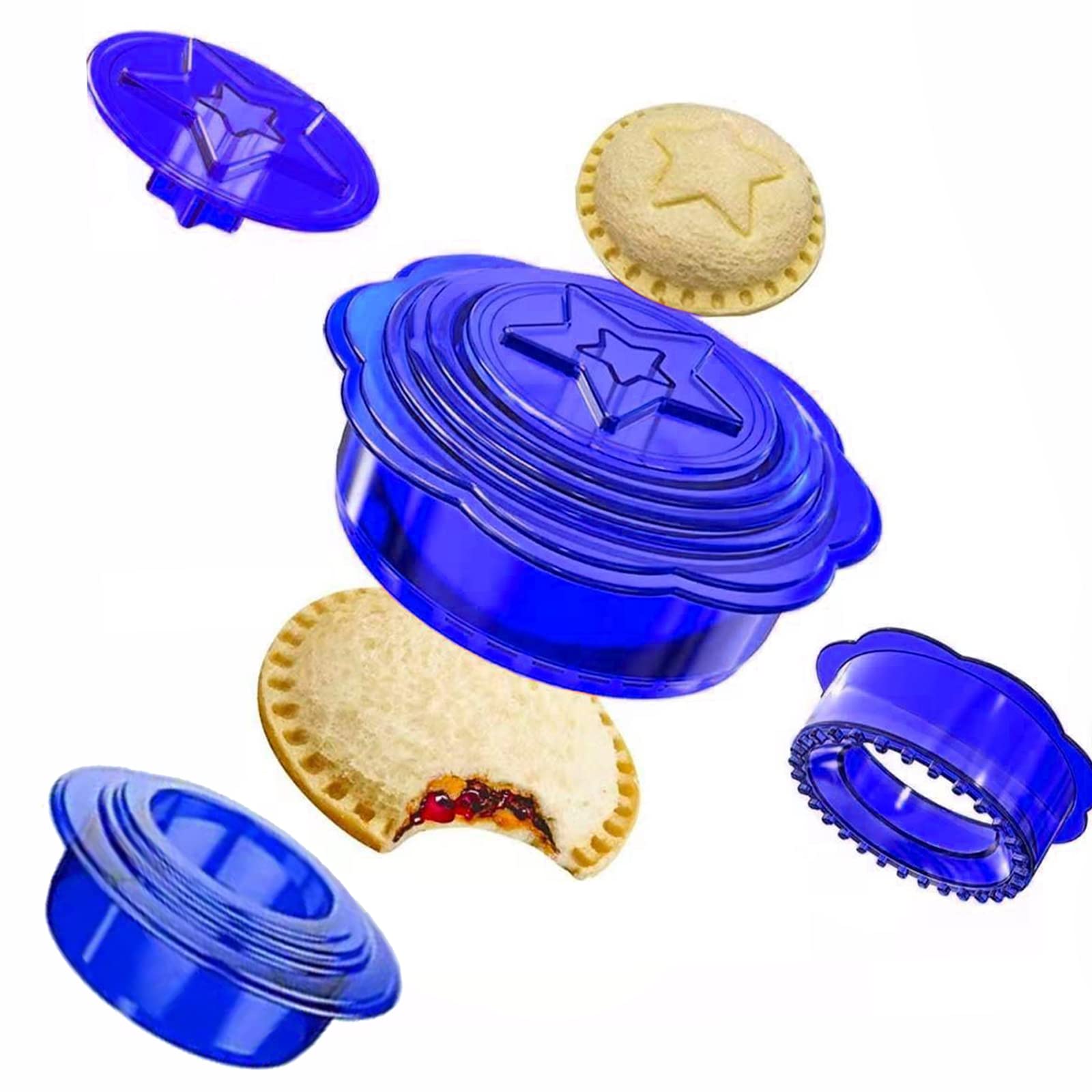 Sandwich Cutter And Sealer 6 Pack Uncrustables Sandwich Maker Diy Cookie For Boys Girls Breakfast Lunch Great Gift For Kids Lunc