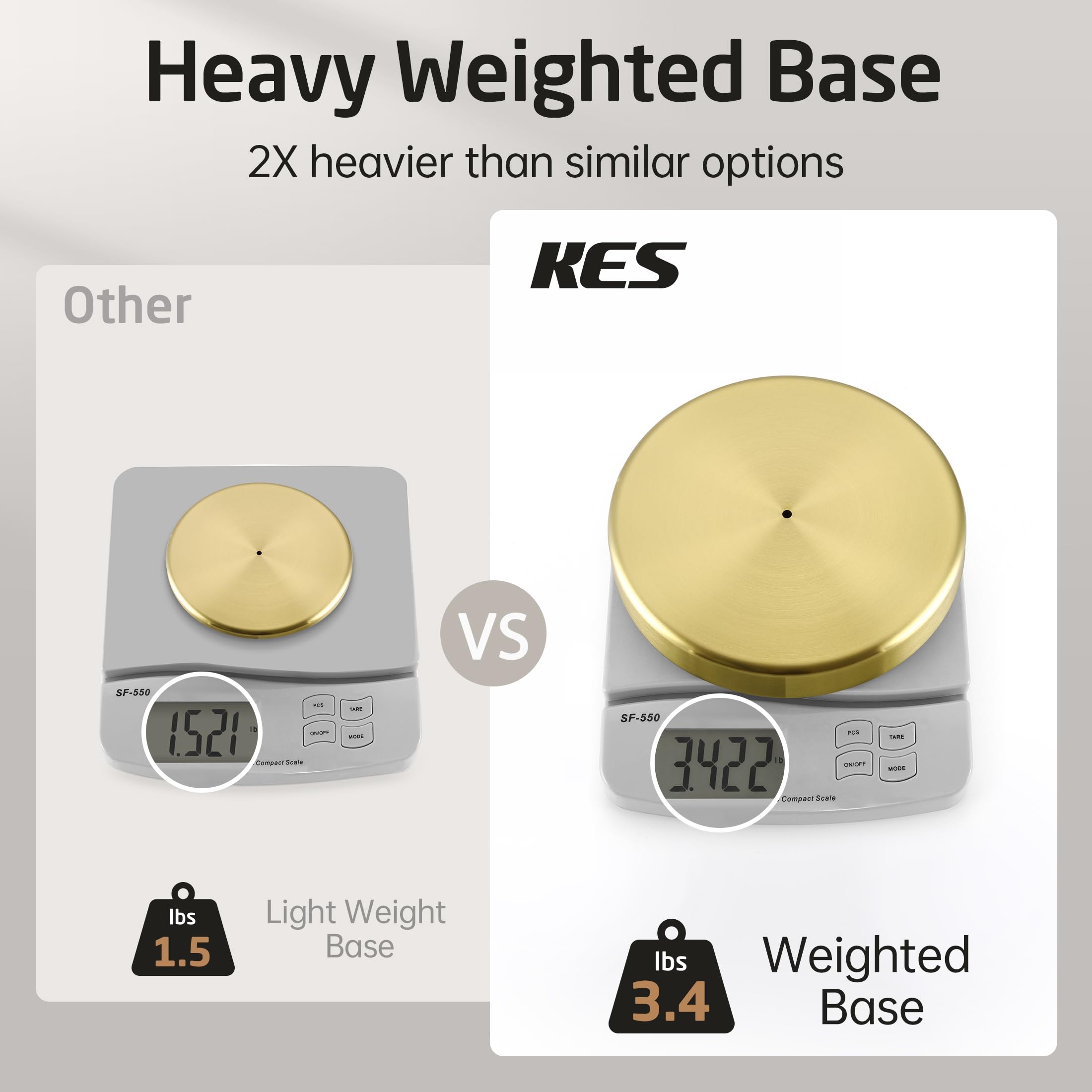KES Gold Toilet Paper Holder Stand 26'' H (Taller Version)  Free Standing Toilet Paper Roll Holder with Weighted Base for Bathroom  Rustproof SUS304 Stainless Steel Brushed Gold  BPH283S66-BZ