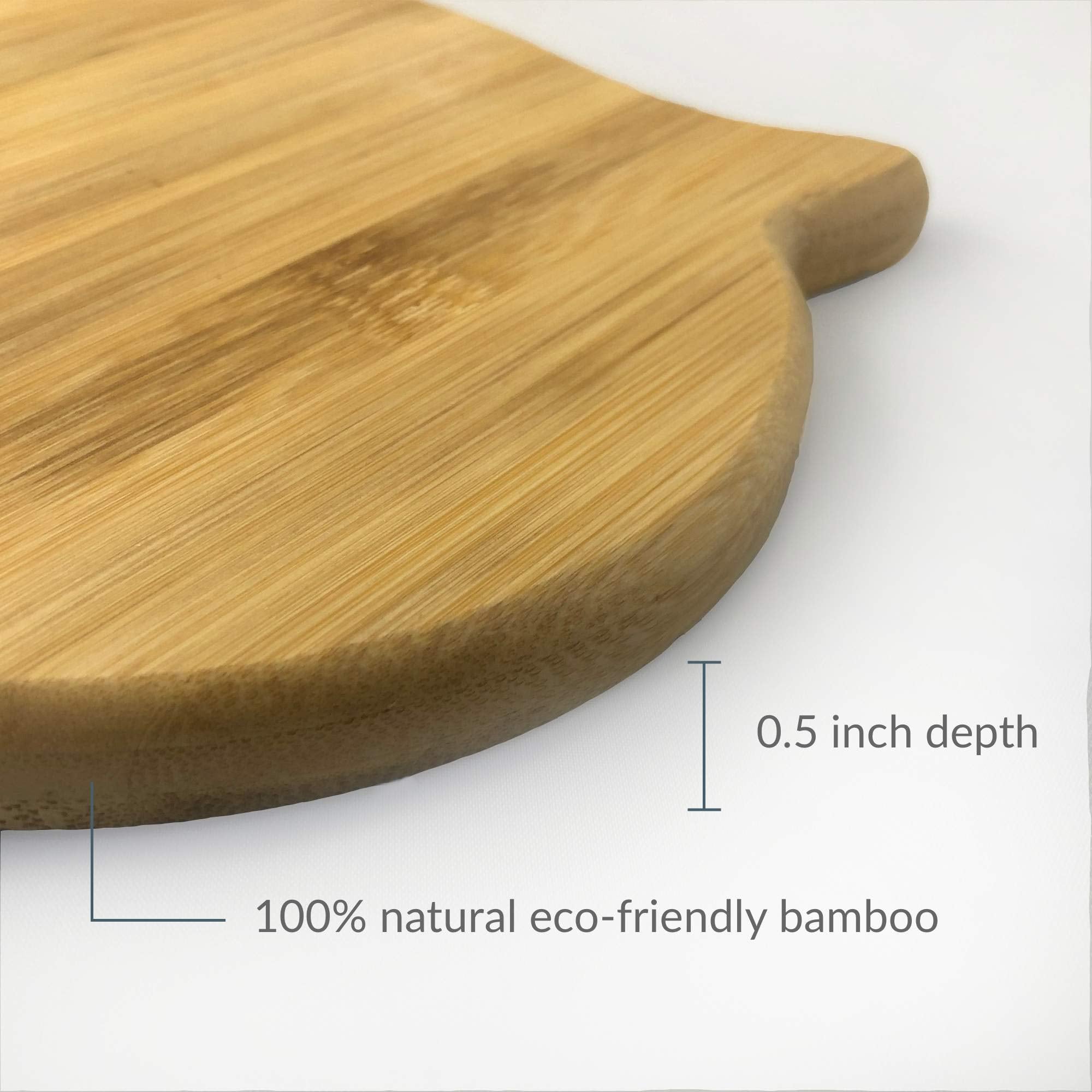 Jb Home Collection 4572, Bamboo Cat Shape Food Plate For Snacks Appetizer Fruit Vegetable | Food Platter | Picnic Kitchen Party