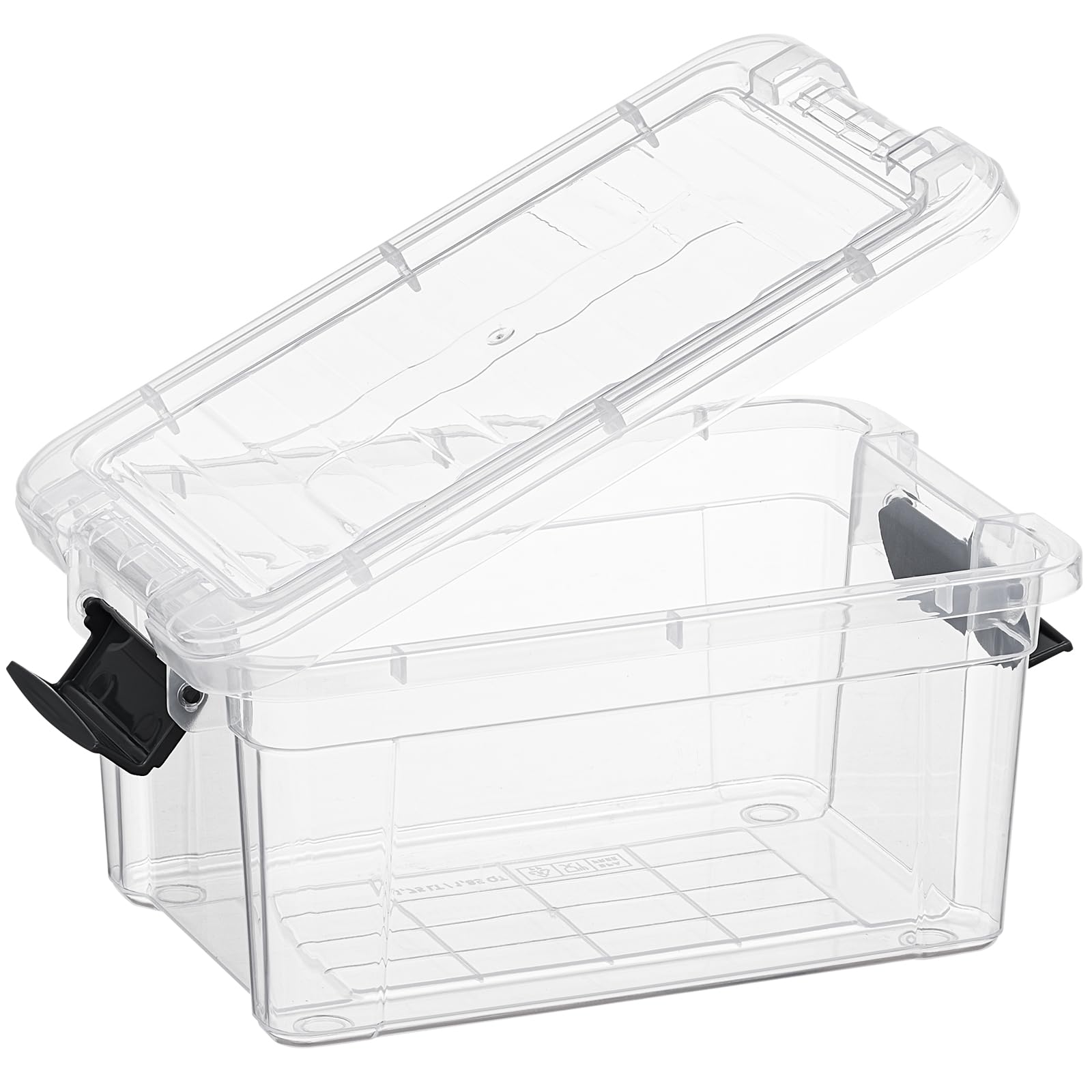 Superio Clear Storage Boxes With Lids, 2 Quart Plastic Container Bins For Organizing, Stackable Crates, Bpa Free, Non Toxic, Odo