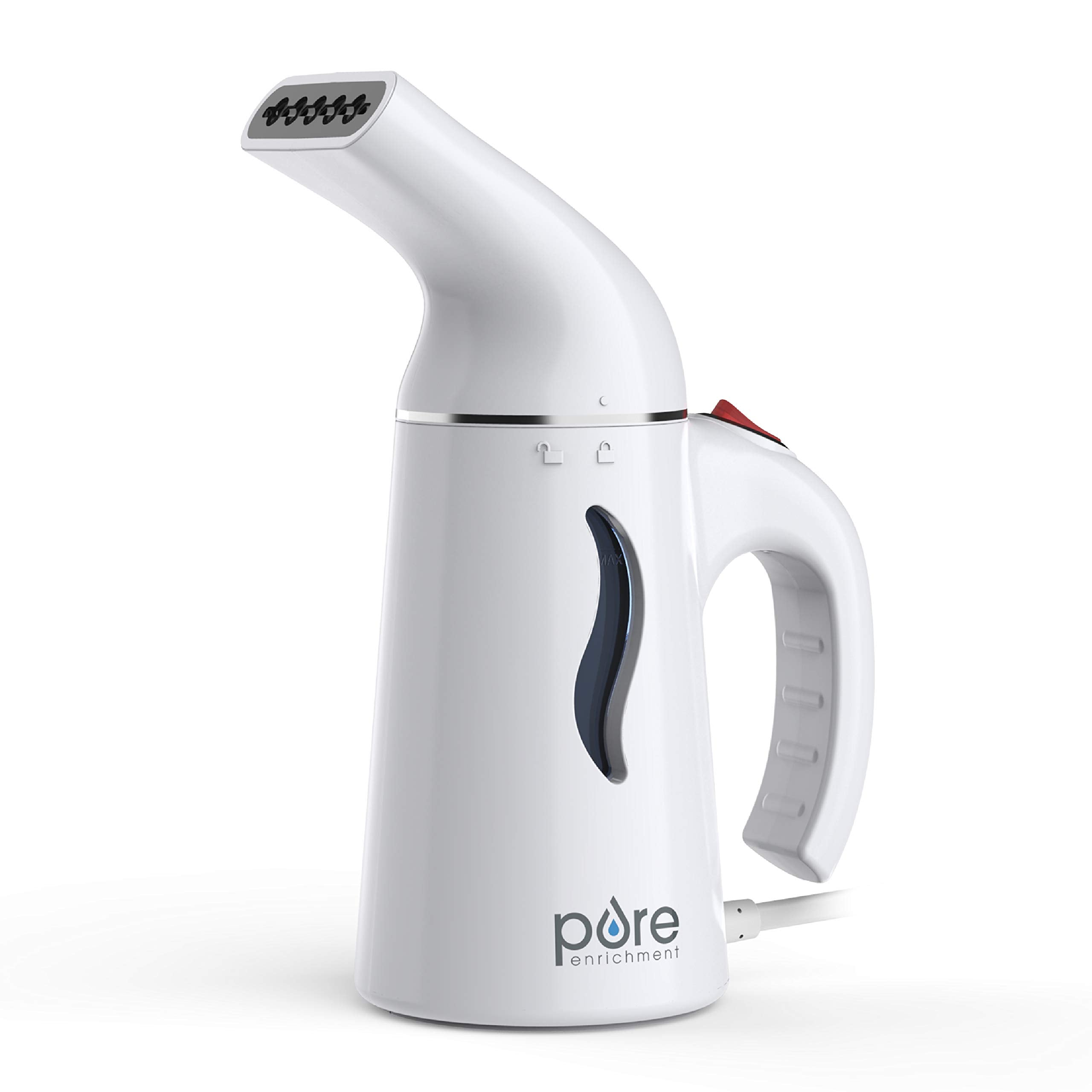 Pure Enrichment PureSteam Portable Fabric Steamer - Handheld Travel Steamer Removes Wrinkles & is Safe on All Fabrics - Fast-Hea