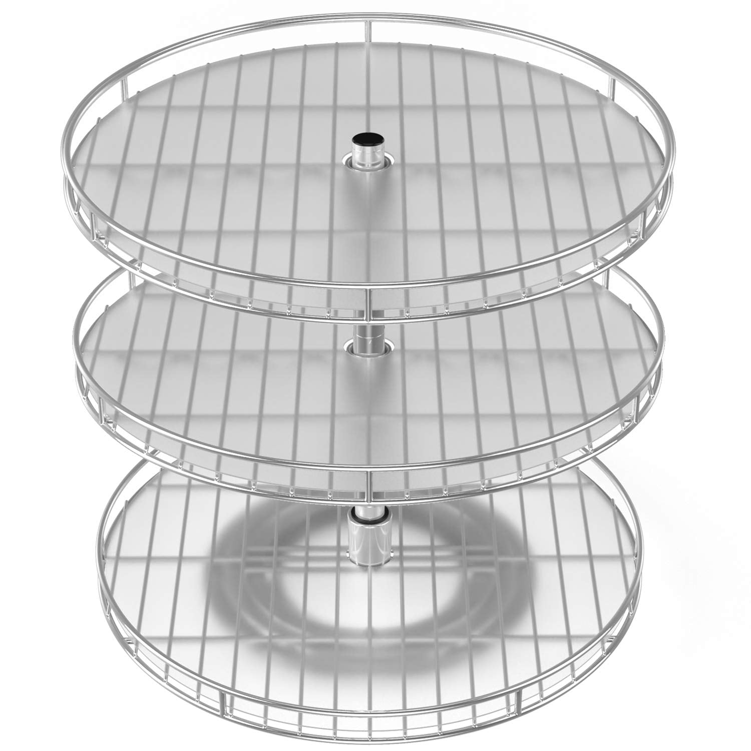 3 Tier Lazy Susan Large Shelf for Kitchen 13 inch,Tall Height Adjustable Turntable Spice Rack Spinner Cabinet Organizers and Sto