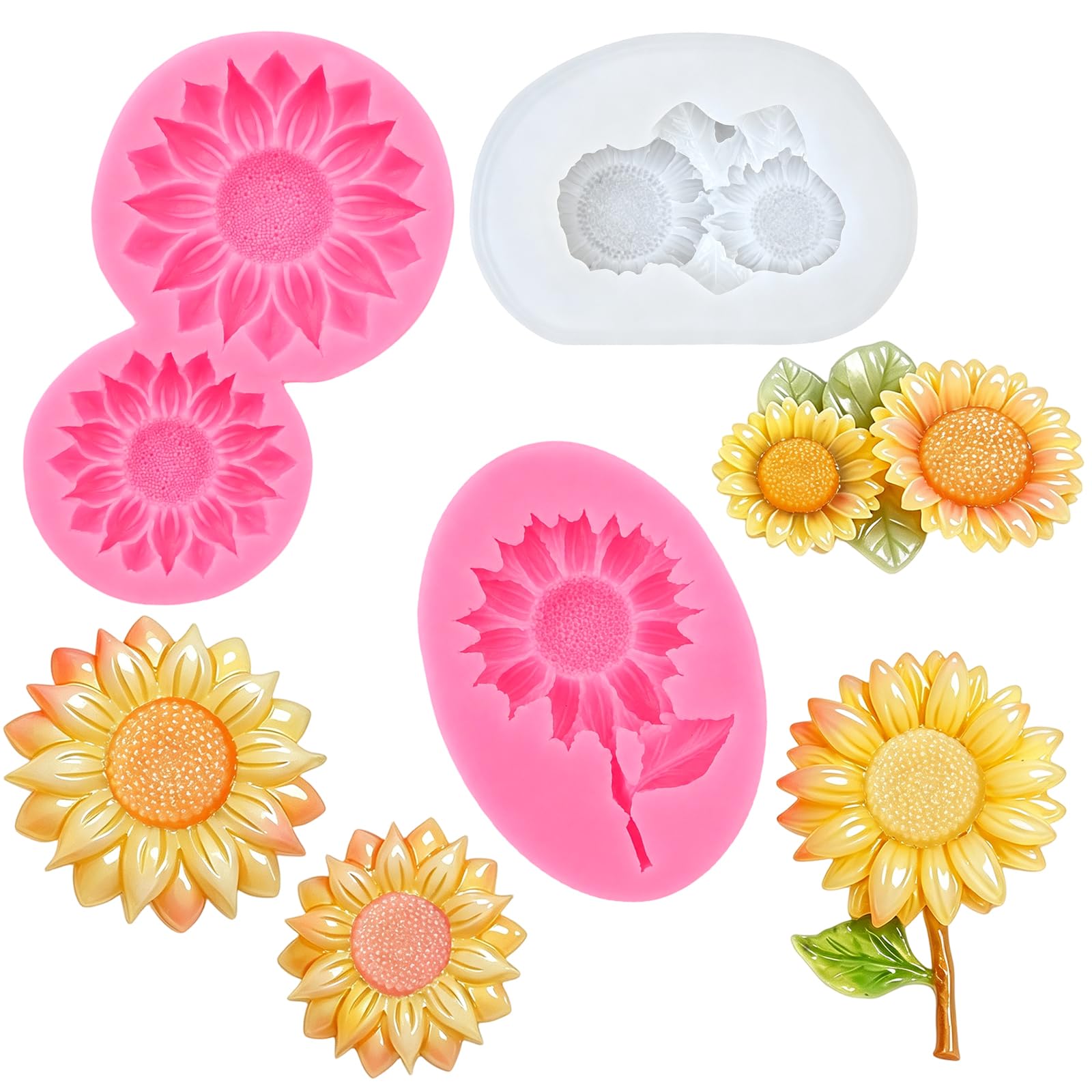 Sunflower Silicone Mold Set for Baking Chocolate Fondant Candy