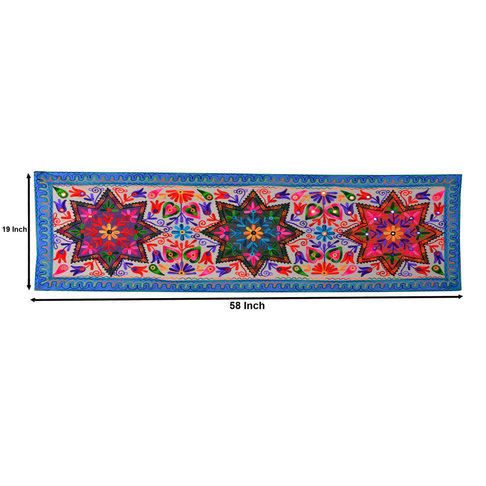 Craftintegration Suzani Cotton Suzani Throw Blanket Hand Embroidery Bed Sheet Bedspread Suzani Embroidery, Suzani Wall Hanging,
