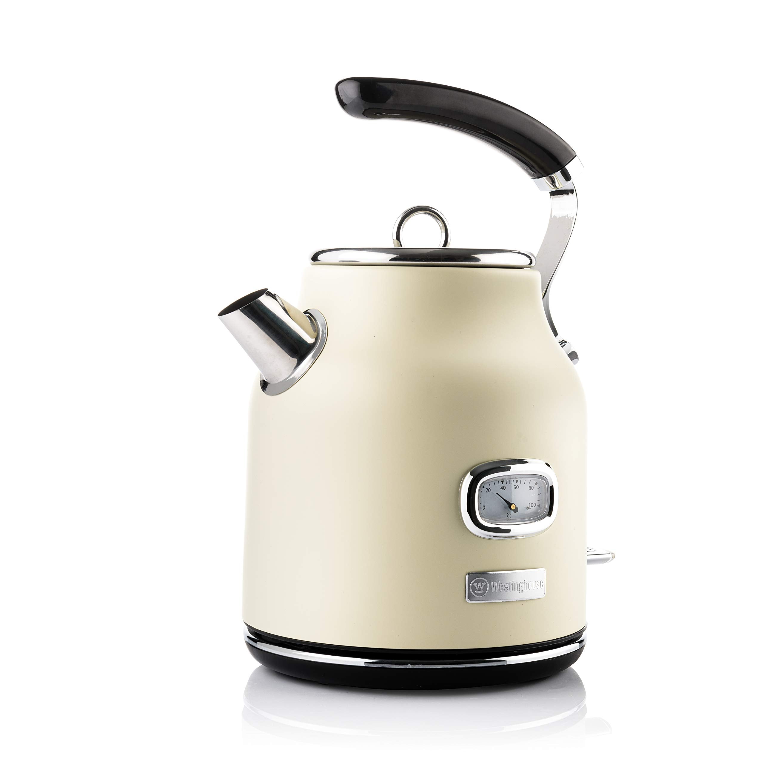 Westinghouse 1.7L 2200W Retro Series Electric Kettle | Fast Boil, Water Boiler For Hot Drinks, Quiet Boil & Detachable Filter | 