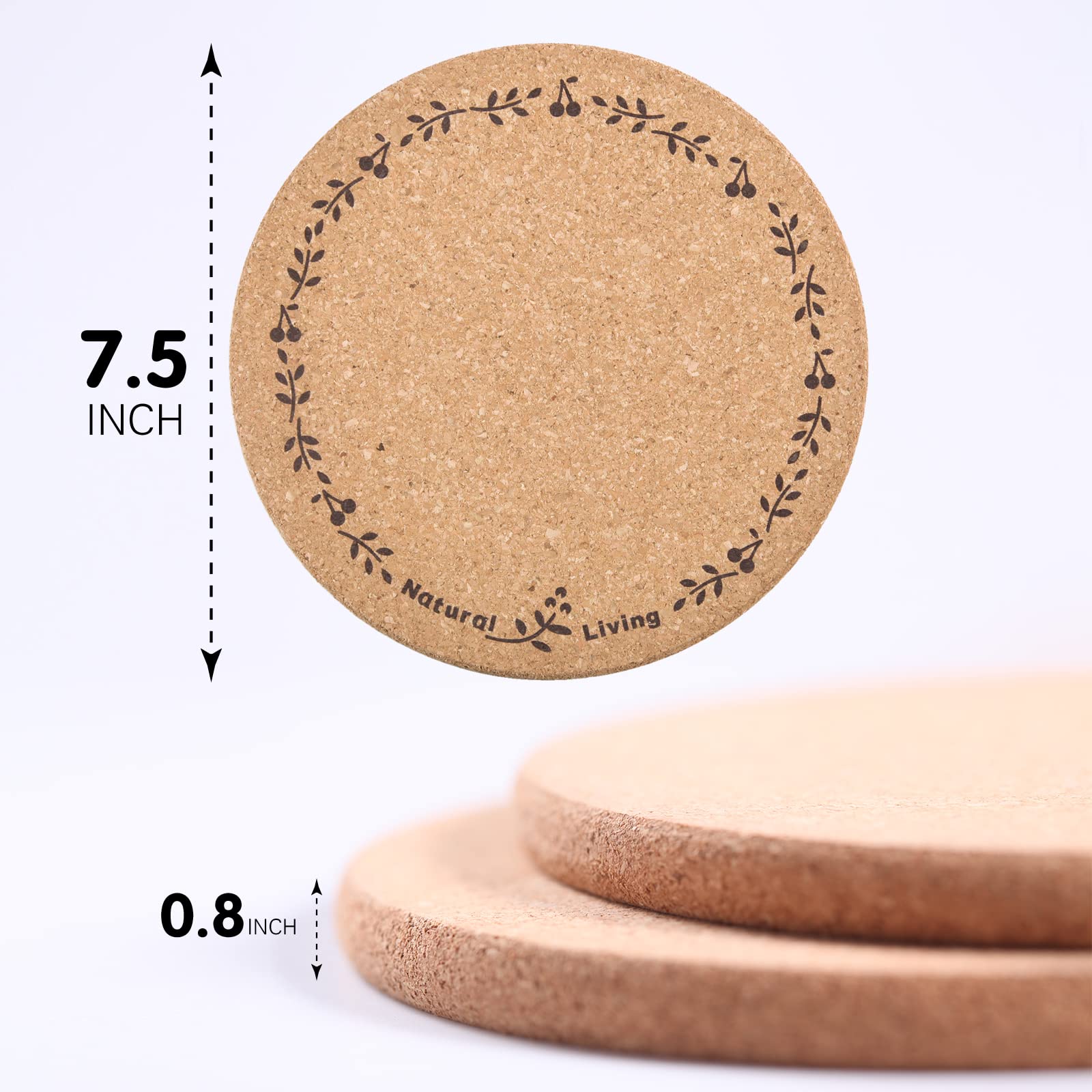 Round Cork Trivet Hot Pads For Kitchen Cork Trivets For Hot Dishes, Pots, Pans, Baking Sheets Cork Trivet Hot Pads For Hot Plate