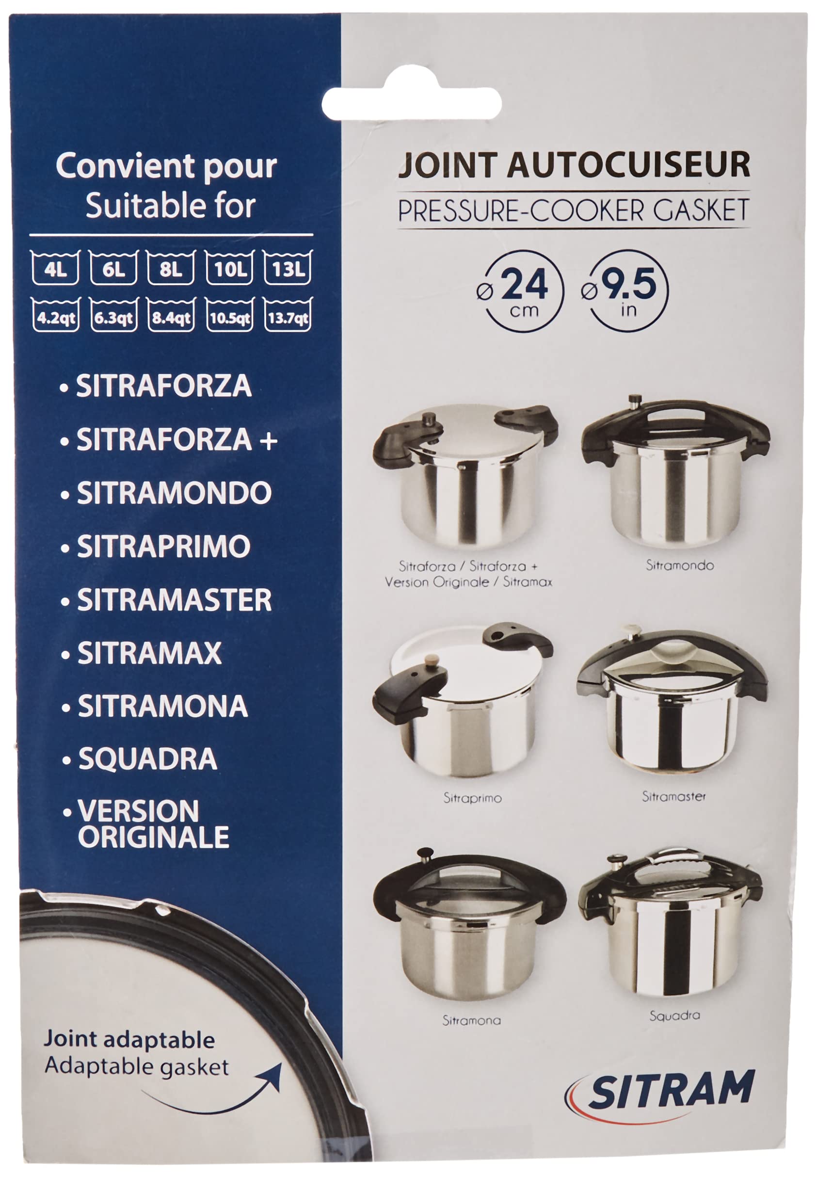 Sitram PPRIMJ Sitraforza Pressure Cooker Seal 4-6-8-10-13 L