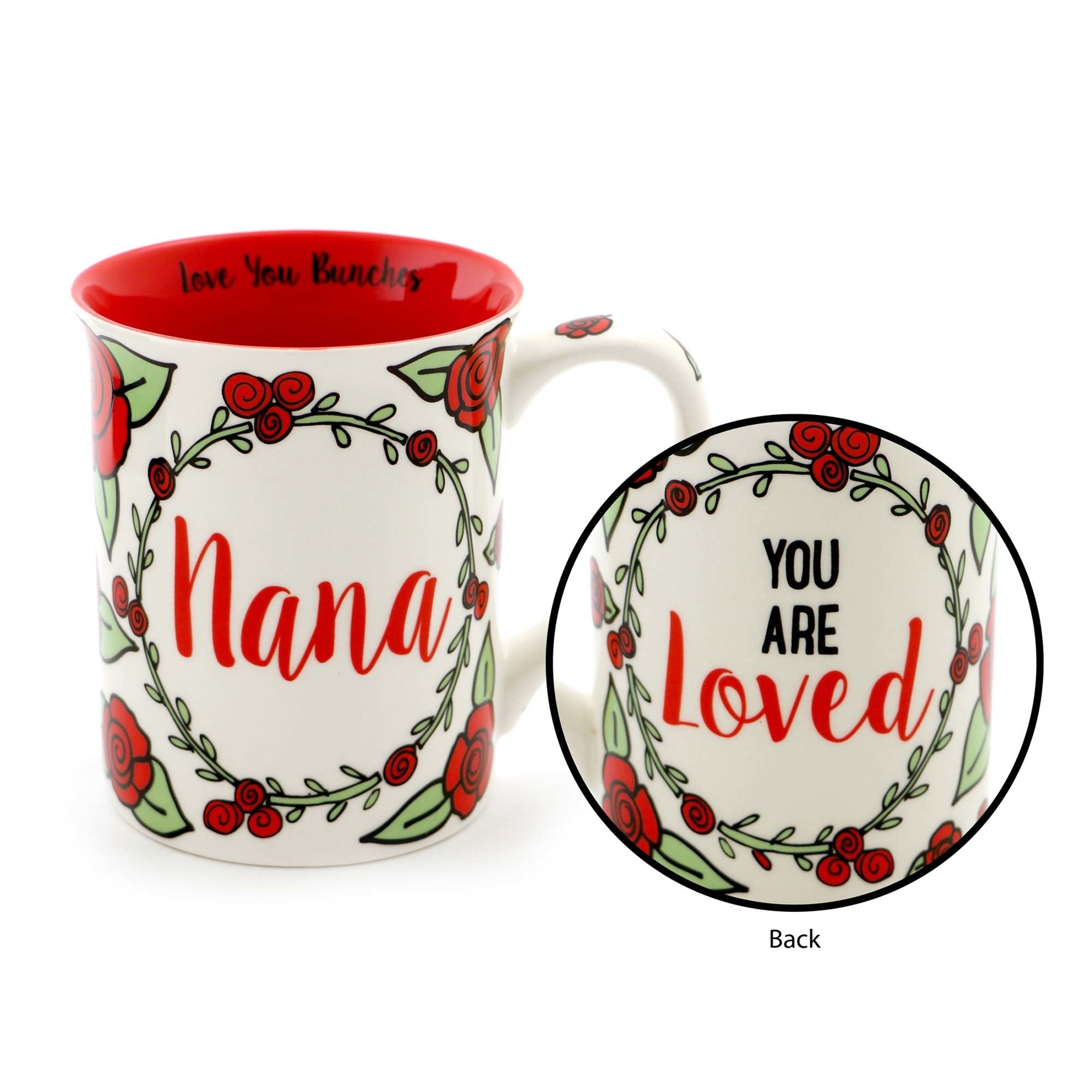 Enesco Stoneware Coffee Mug, 16 oz., Multicolor, "Nana" Design, Model 4057553