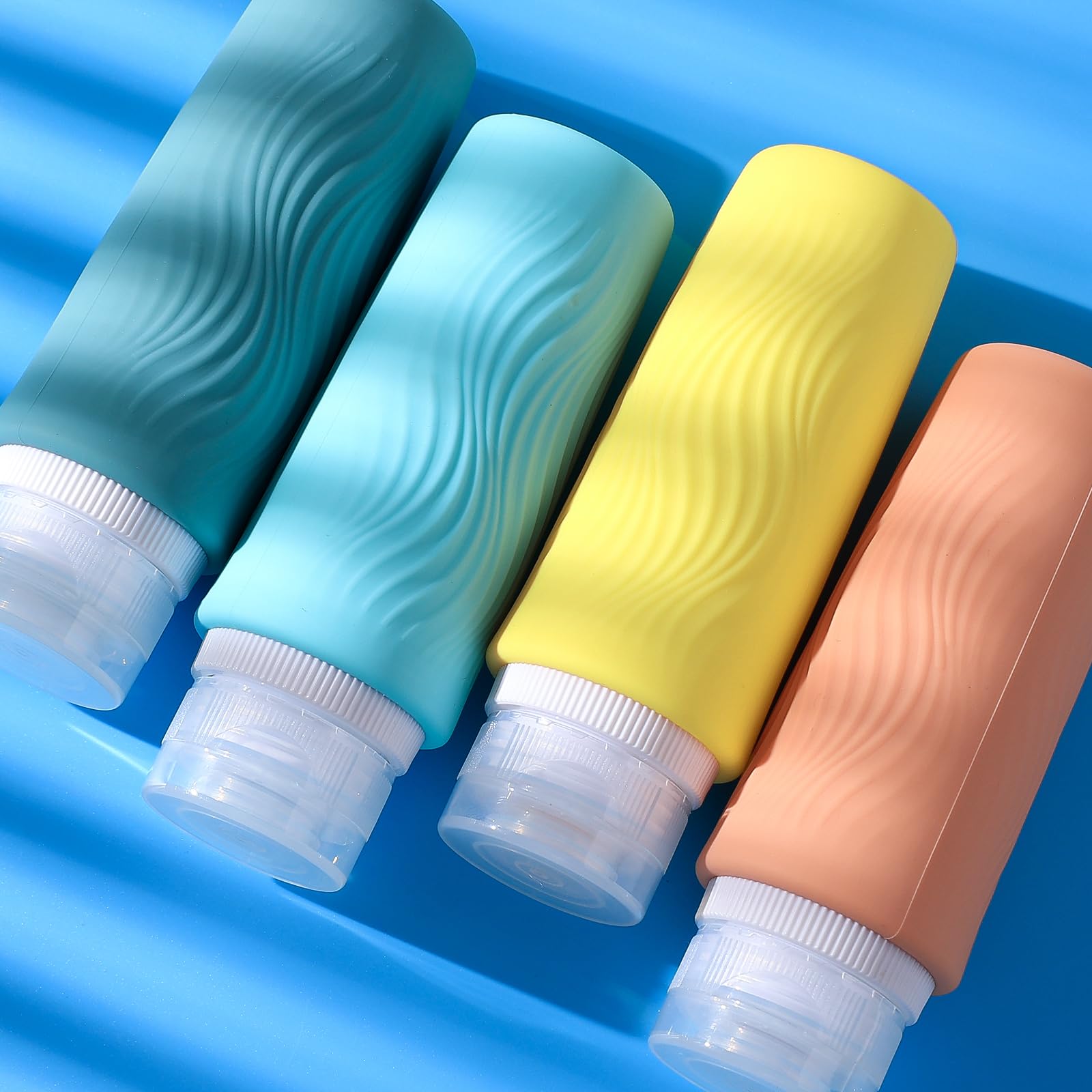 Kuangre Travel Bottles For Toiletries, Tsa Approved 3Oz Portable Travel Bottles, Bpa Free Leak Proof Squeezable Silicone Travel