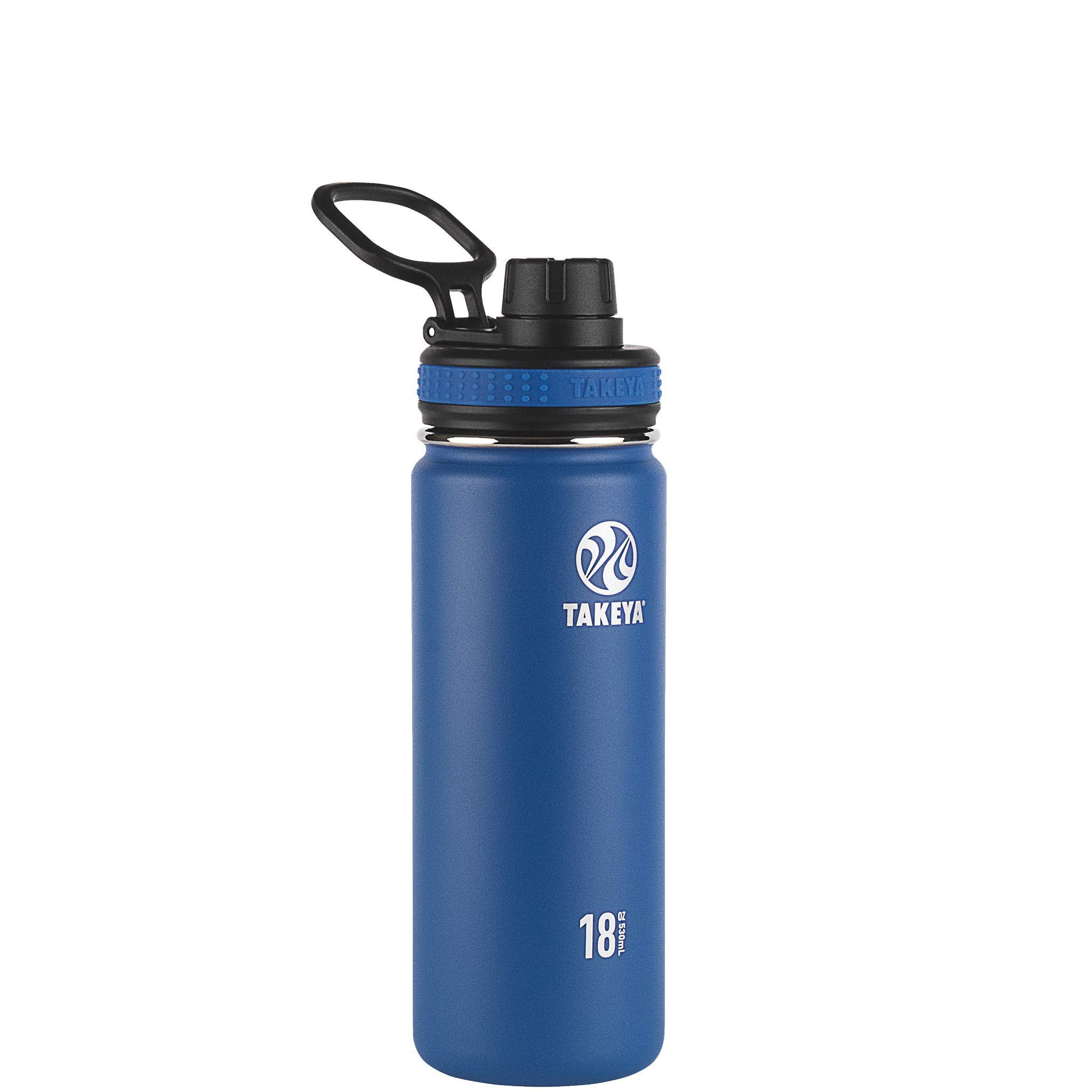 Takeya Originals 18 Oz Vacuum Insulated Stainless Steel Water Bottle With Straw Lid, Navy