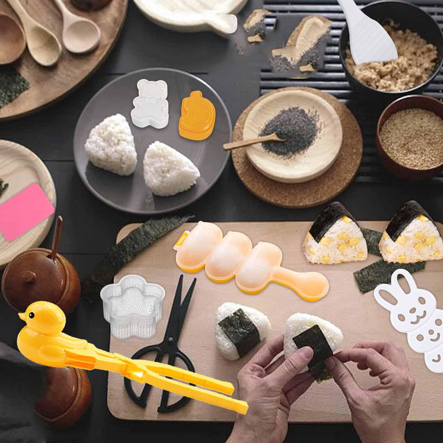 Duck Rice Mold Rice Duck Mold Diy Sushi Molds Animal Rice Tool Rice Molds For Kids Rice Shaper Mold Rice Scoop (2 Pack- Yellow)