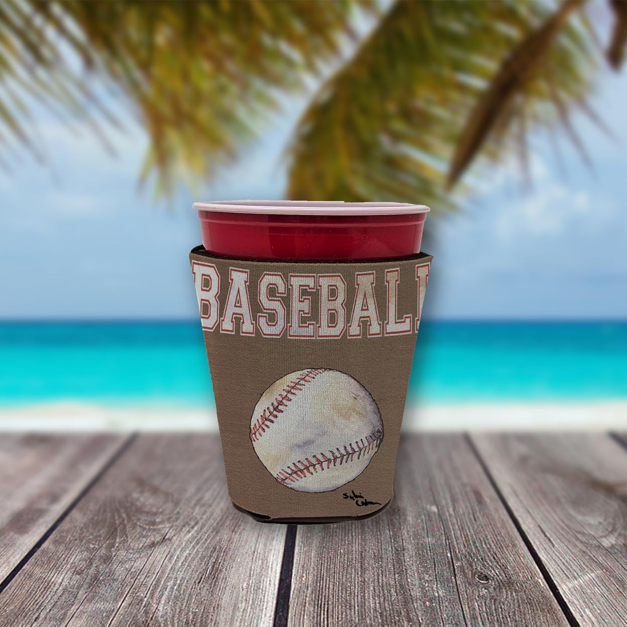 Baseball Red Solo Cup Beverage Insulator Hugger