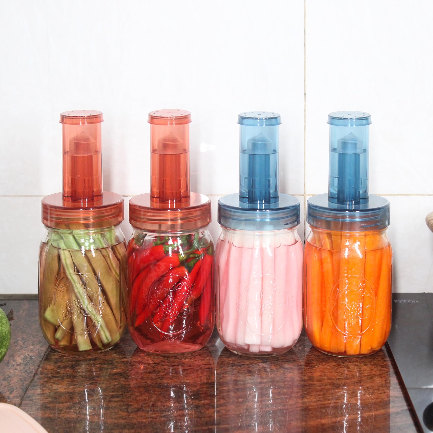Fermentation Lids Compatible With Regular Mouth Mason Jar, Fermentation Kit For Regular Mouth Mason Jars Making Sauerkraut,Kimch