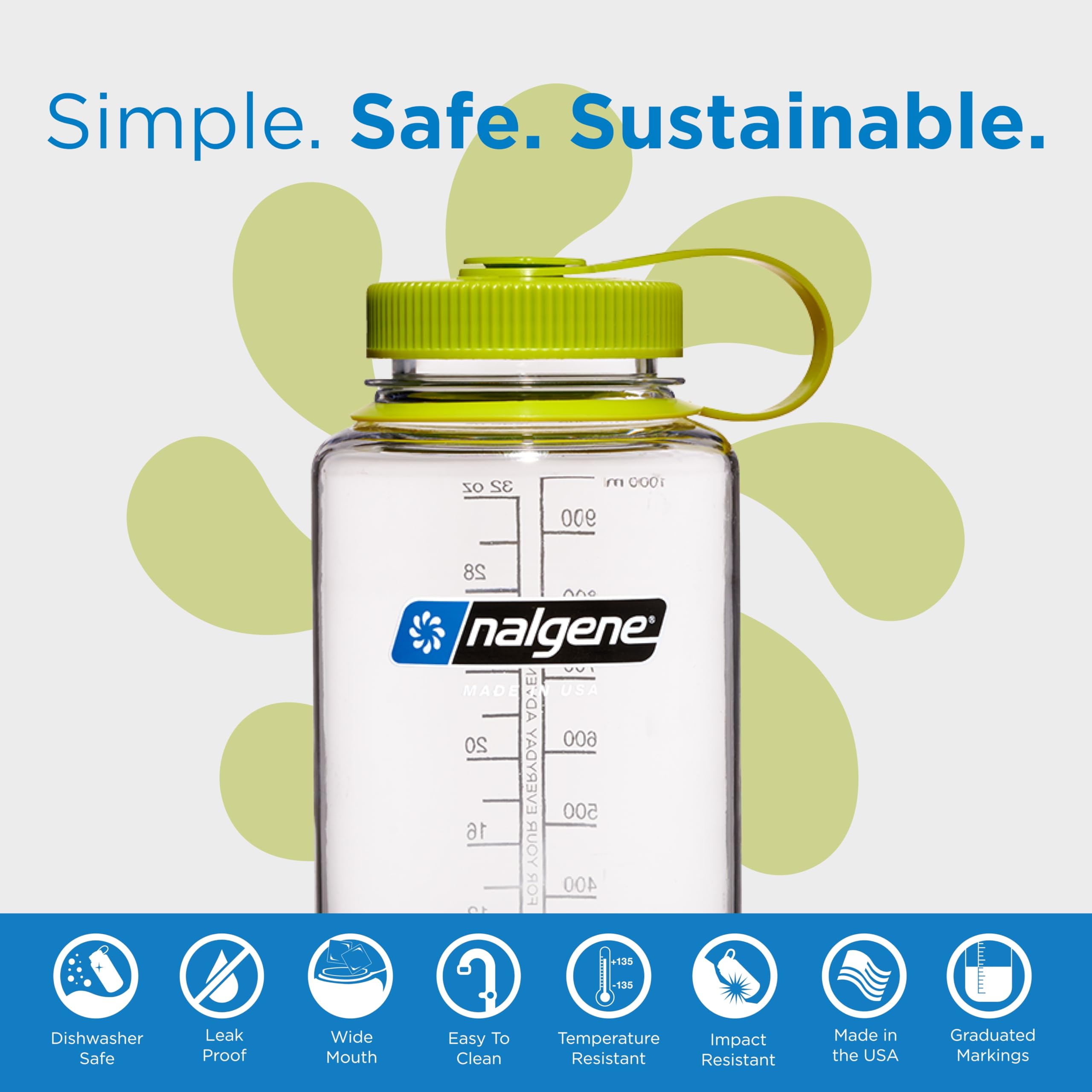 Nalgene Sustain 32 Oz. Wide Mouth Water Bottle