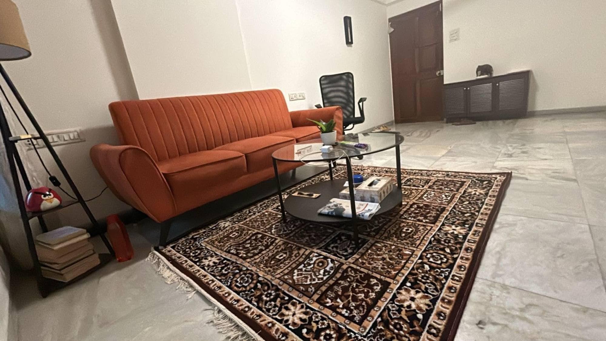 Sifa Carpet Floral Design Soft Acrylic Carpet For Living Room- 5X7 Feet Brown Color (150X200 Cm, Rectangular)