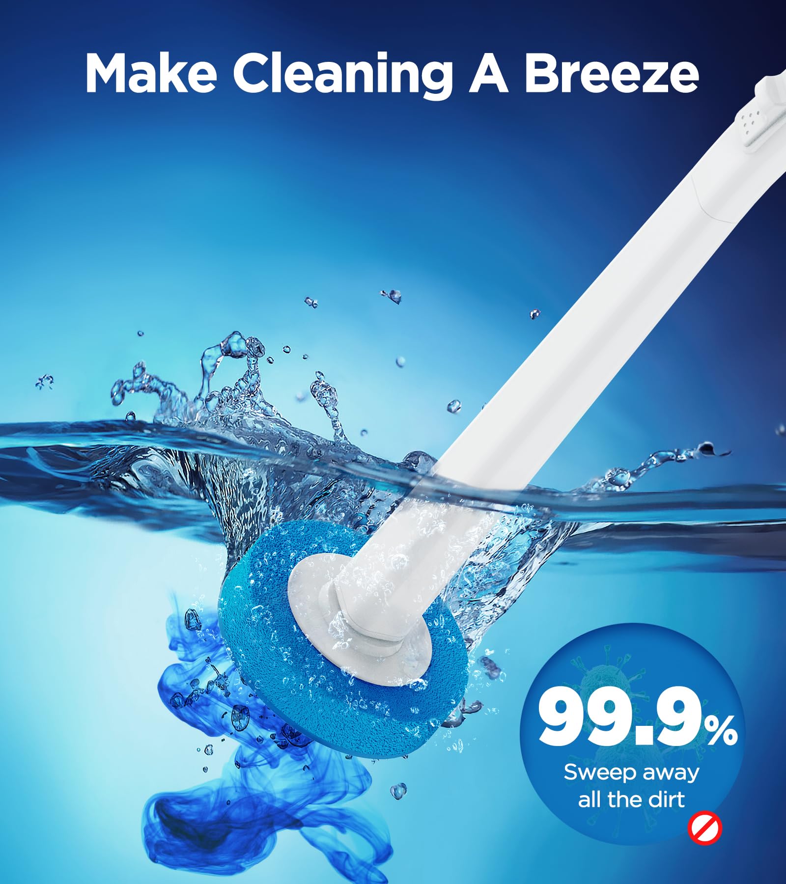 Disposable Toilet Brush Wand Refills, 40Pcs Toilet Brush Head Refills With Toilet Bowl Cleaner