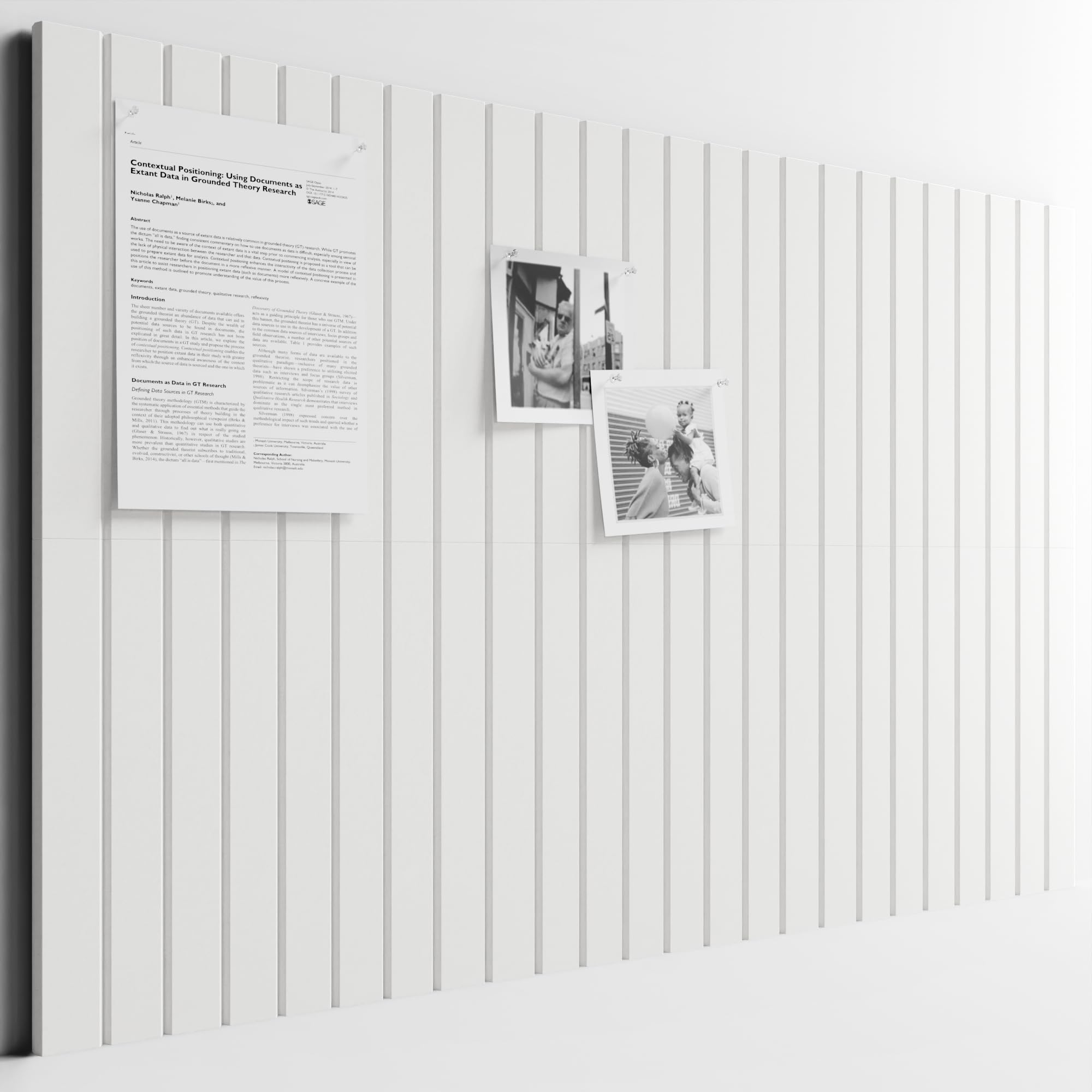 Bumusty Large Cork Board Alternative-36 x24 Felt Bulletin Board Tiles, with 30 Pushpins, 40 Adhesive Tabs, 6-Pack Slat Wall Pane