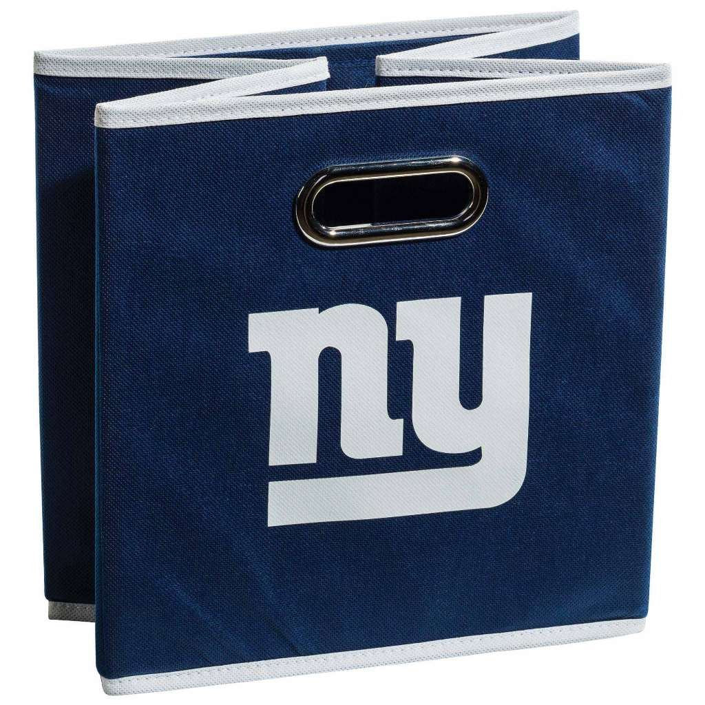 Franklin Sports Nfl New York Giants Collapsible Storage Bin Nfl Folding Cube Storage Container Fits Bin Organizers Fabric Nfl Te