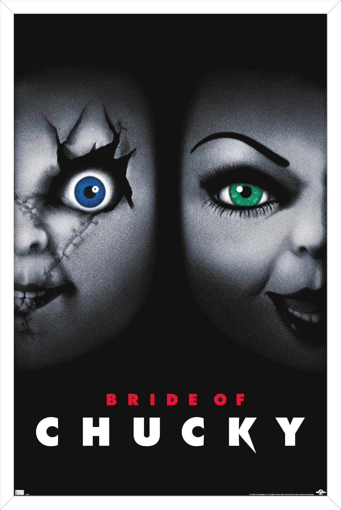 Trends International Child'S Play: Bride Of Chucky - One Sheet Wall Poster, 14.725'' X 22.375'', White Framed Version