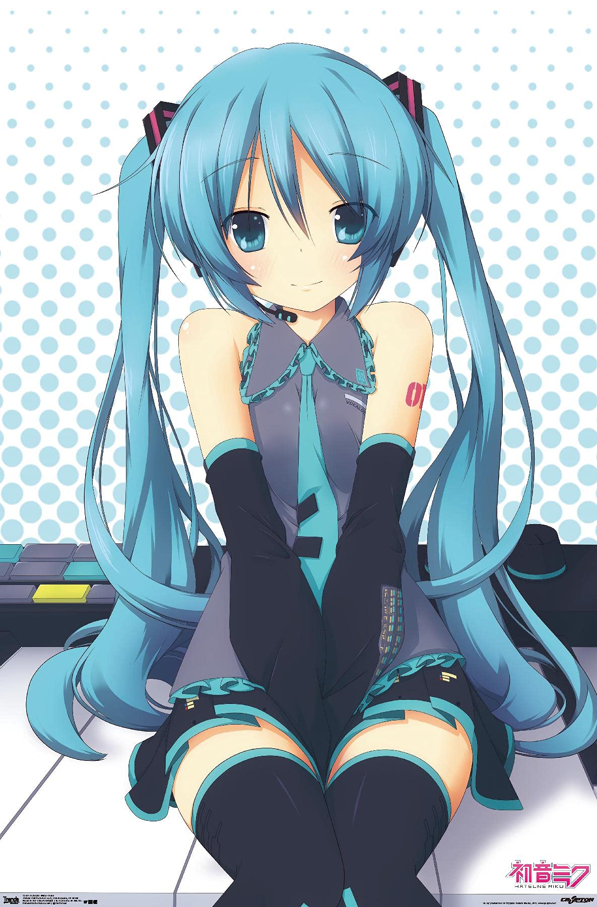 Trends International Hatsune Miku - Keys Wall Poster, 22.375'' X 34'', Premium Unframed Version