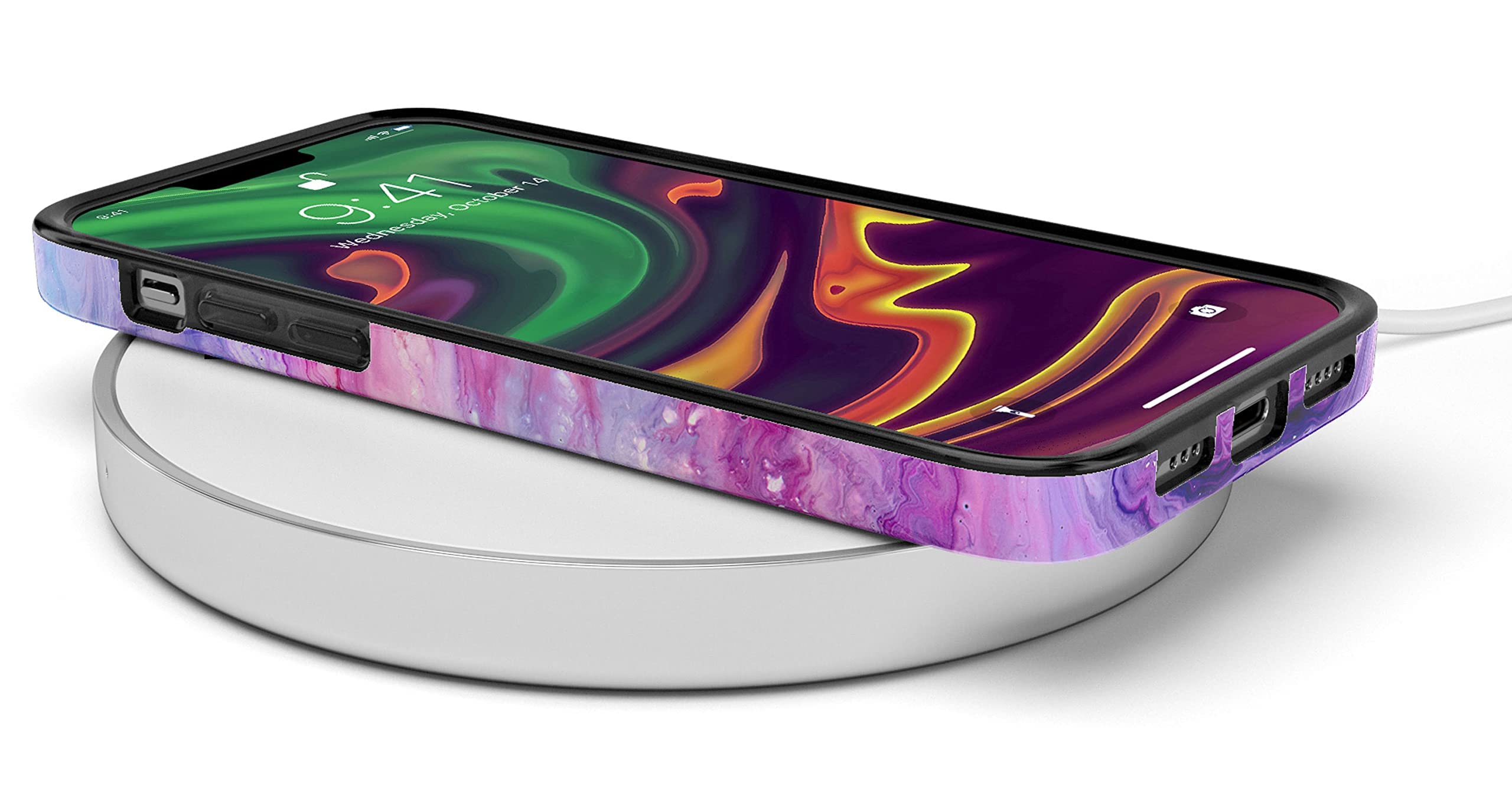 Casely Iphone 1212 Pro Case  Tie Dying Over You Purple Marble Iphone Case
