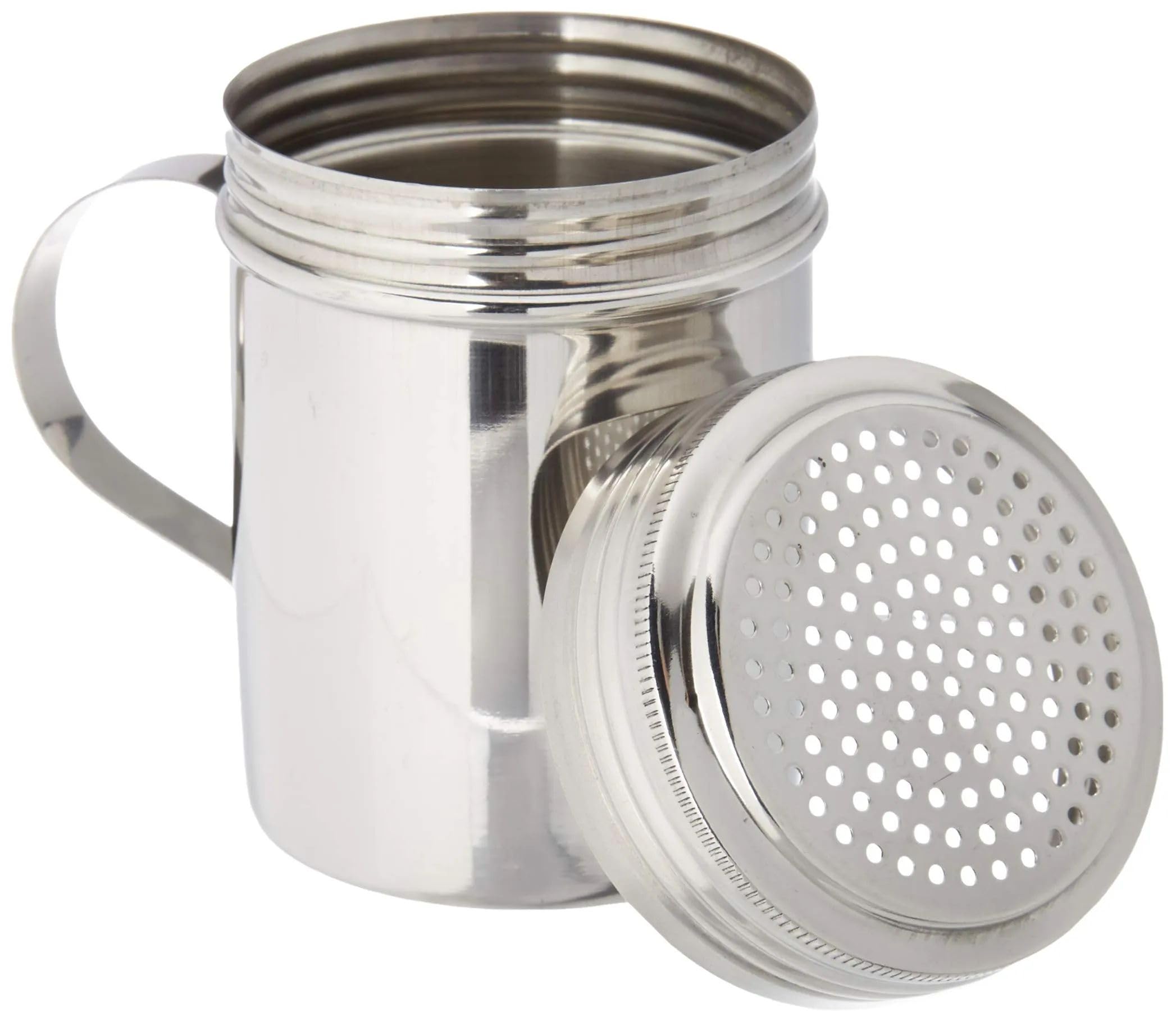 Great Credentials Stainless Steel Versatile Dredge Shaker, Salt, Sugar, Shakers 10 Oz. Each Set Of 2