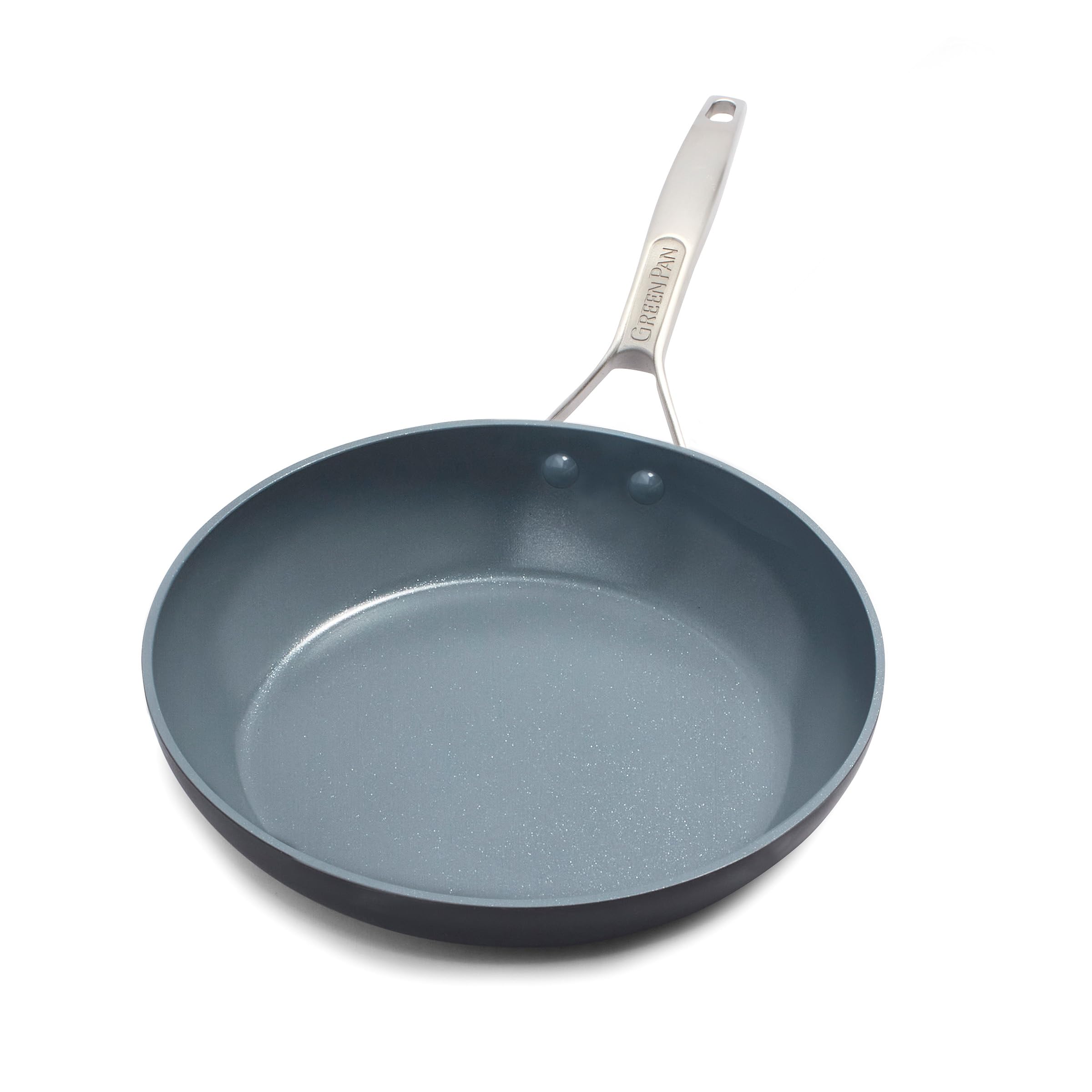 GreenPan Paris Pro Hard Anodized Healthy Ceramic Nonstick  10'' Frying Pan Skillet  PFAS-Free  Dishwasher Safe  Grey