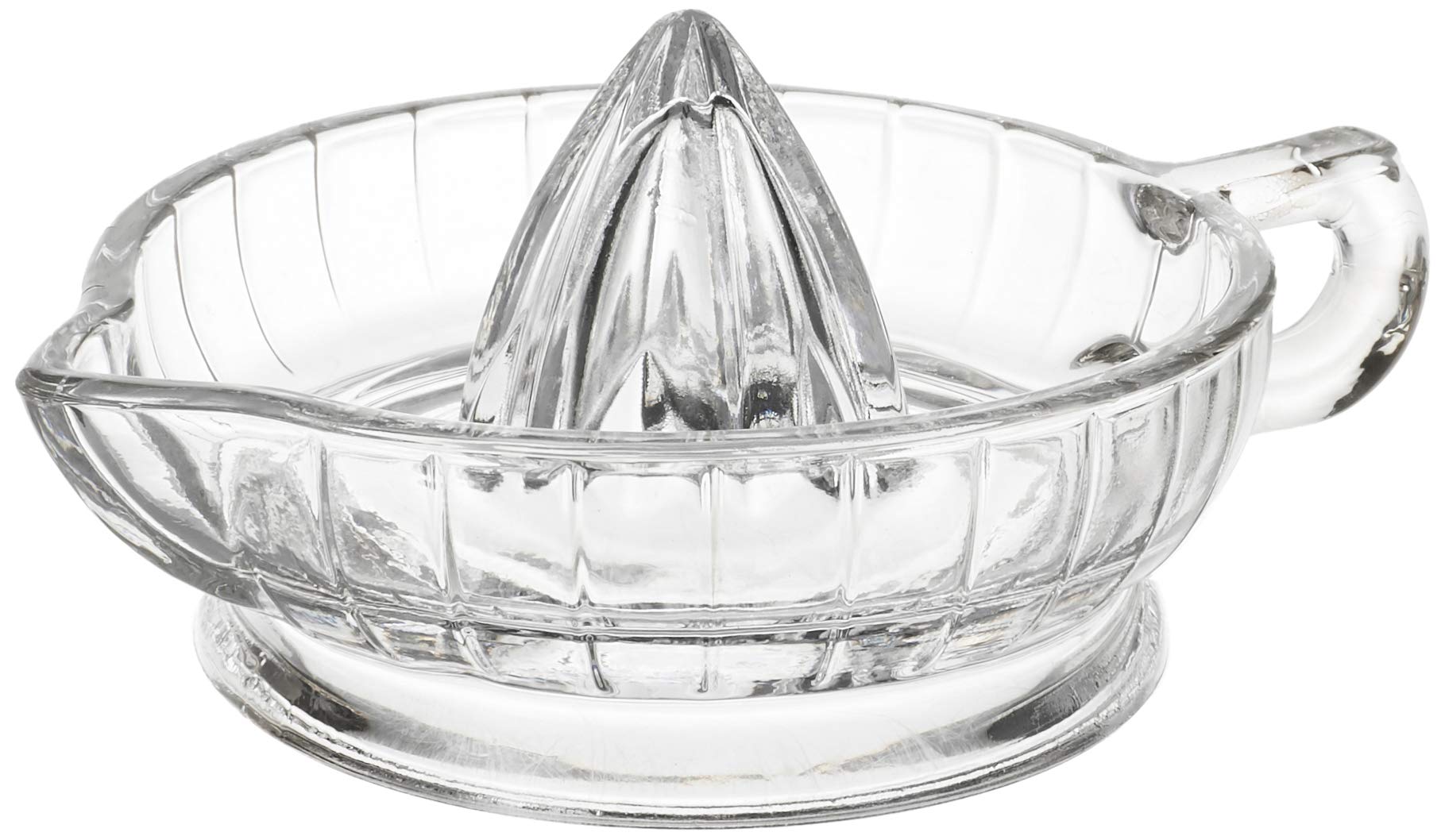 HIC Kitchen Citrus Juicer Reamer With Handle And Pour Spout, Heavyweight Glass, For Fresh Juice, Cooking, And Cocktails