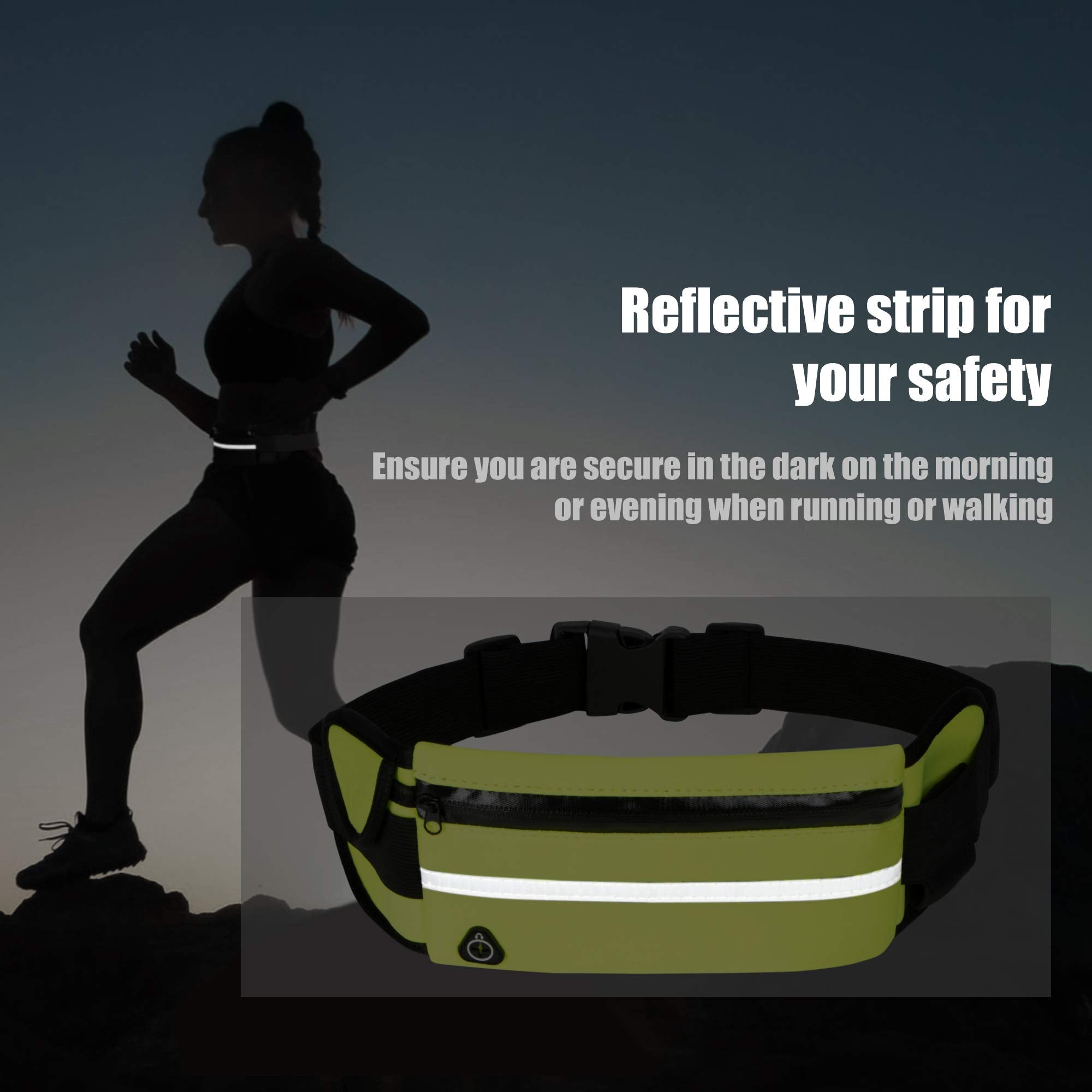 Running Belt Waist Packs,Workout Fanny Pack,Ultra Light Bounce Free Waist Pouch Fitness Workout Belt Sport Waist Pack for Women