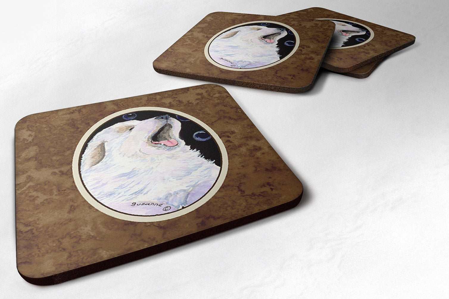 Carolines Treasures Great Pyrenees Foam Coasters (Set of 4), 3.5 H x 3.5 W, Multicolor
