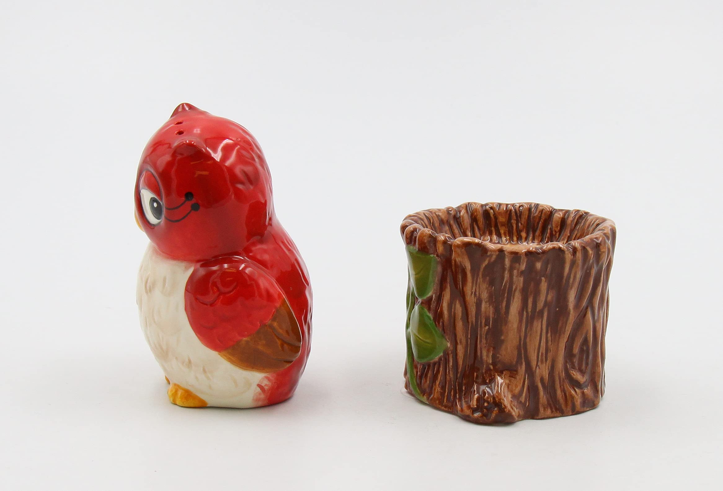 Cosmos Gifts 10908 Owl On Tree Salt And Pepper Set, 3-Inch Red