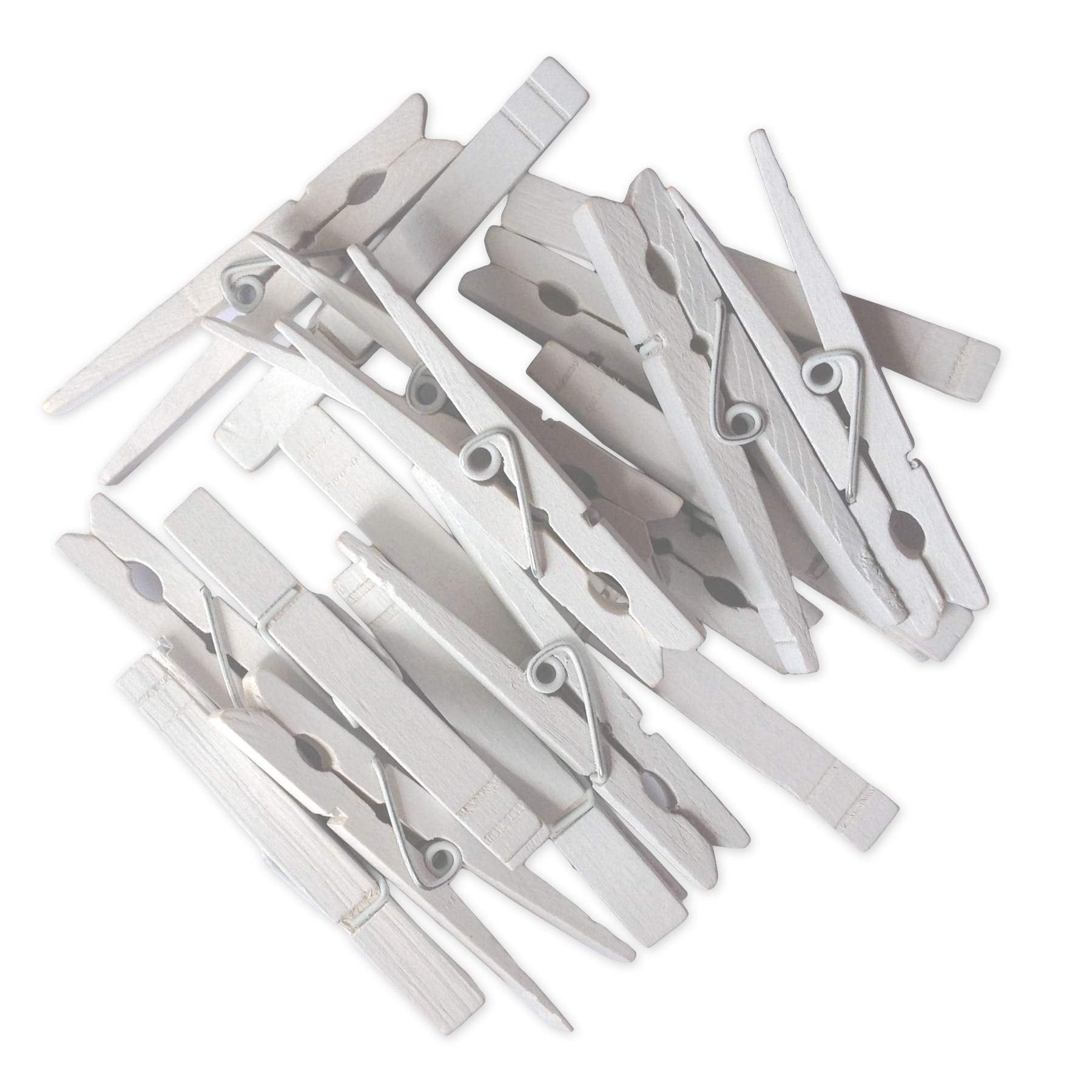 Lwr Crafts Wooden Large Clothespins 3-5/16'' 8.4Cm 30 Pieces Per Pack (White)