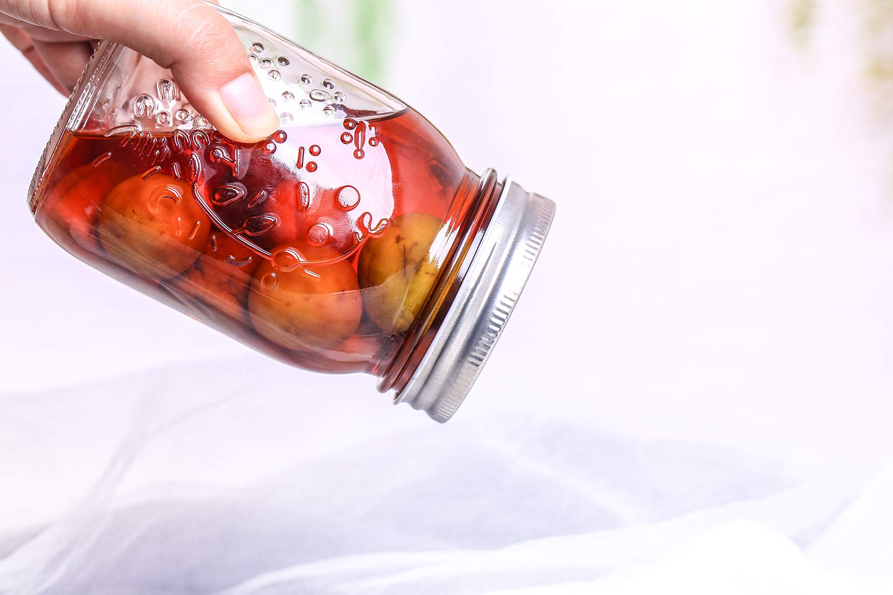 Hovico Mason Jars 17 Oz With Regular Lids And Bands, Ideal For Jam,Dishwasher Safe Mason Jar For Fermenting, Kombucha, Kefir, St