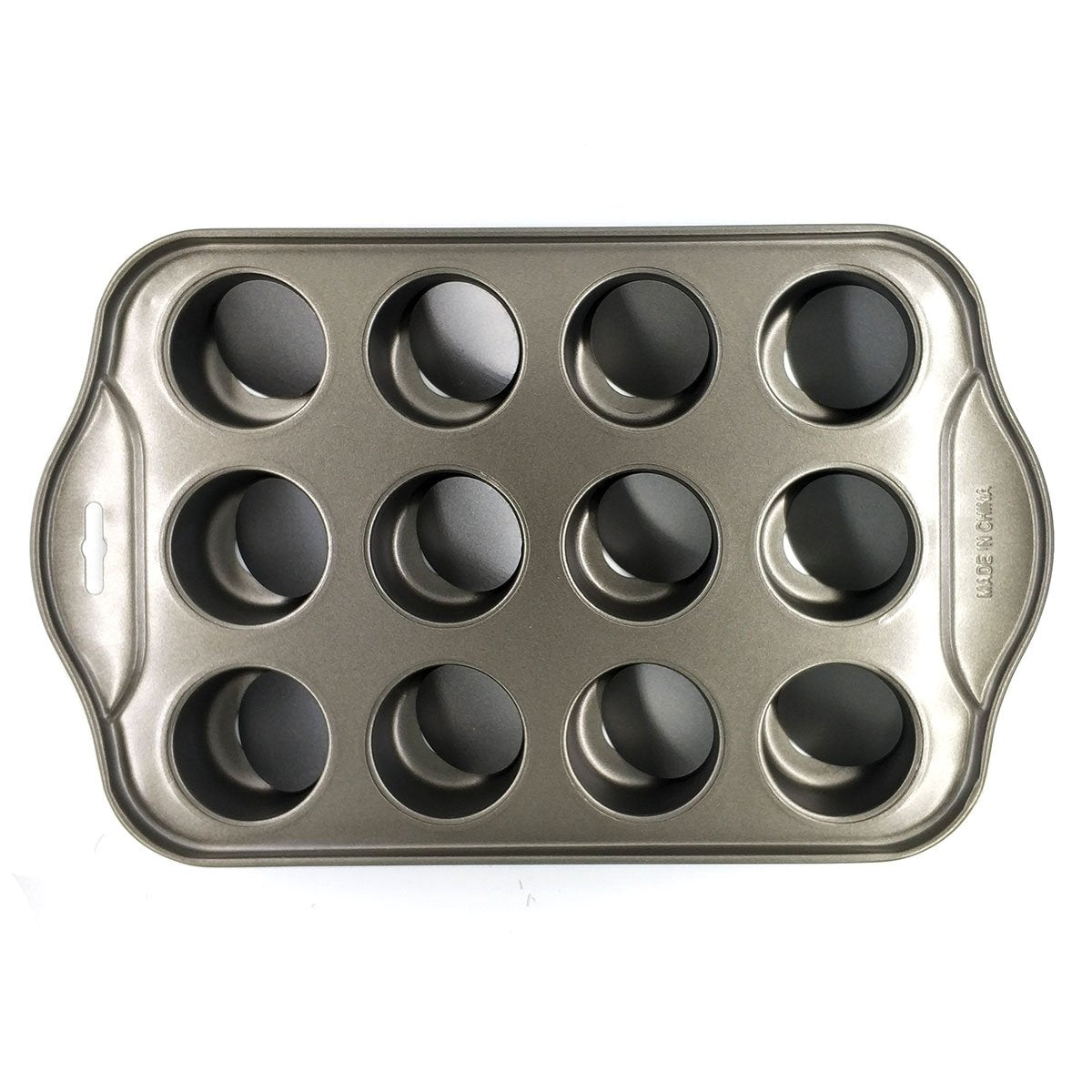 Devilmaycare Removable Bottom Round Mini Muffin Pans 12 Holes Non-Stick Cake Mold For Cake Chocolate Egg Tart & Others Bake Food