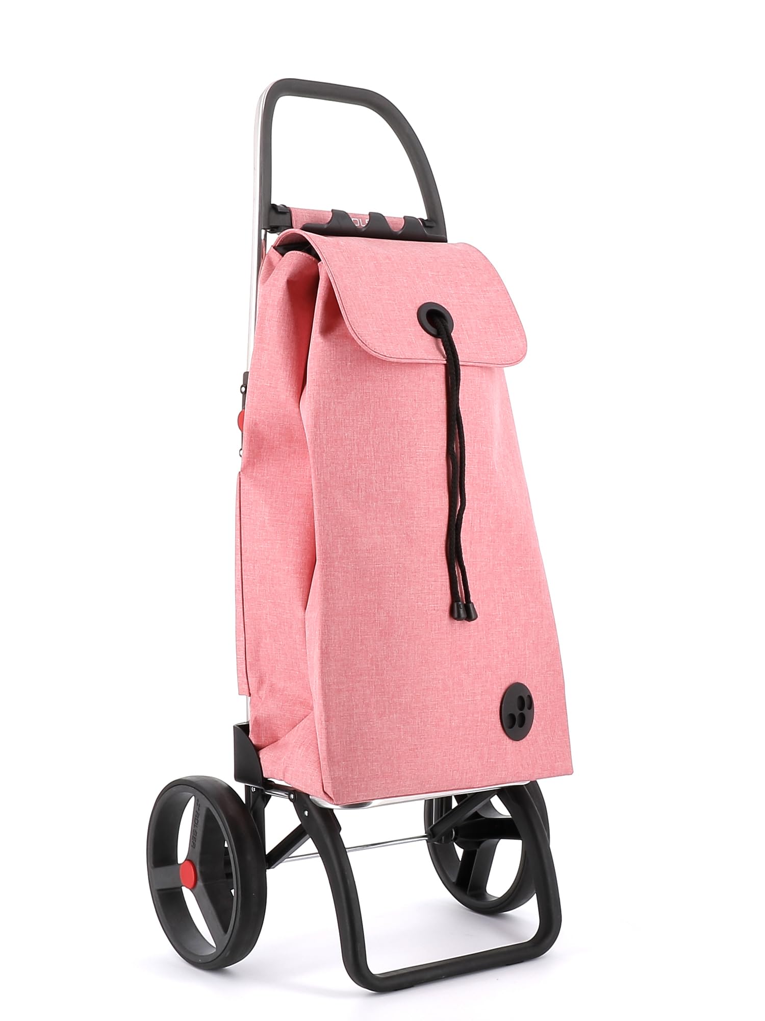 Foldable Grocery Shopping Cart with Wheels | Collapsible Personal Folding Cart for Groceries | Durable & Portable | Coral