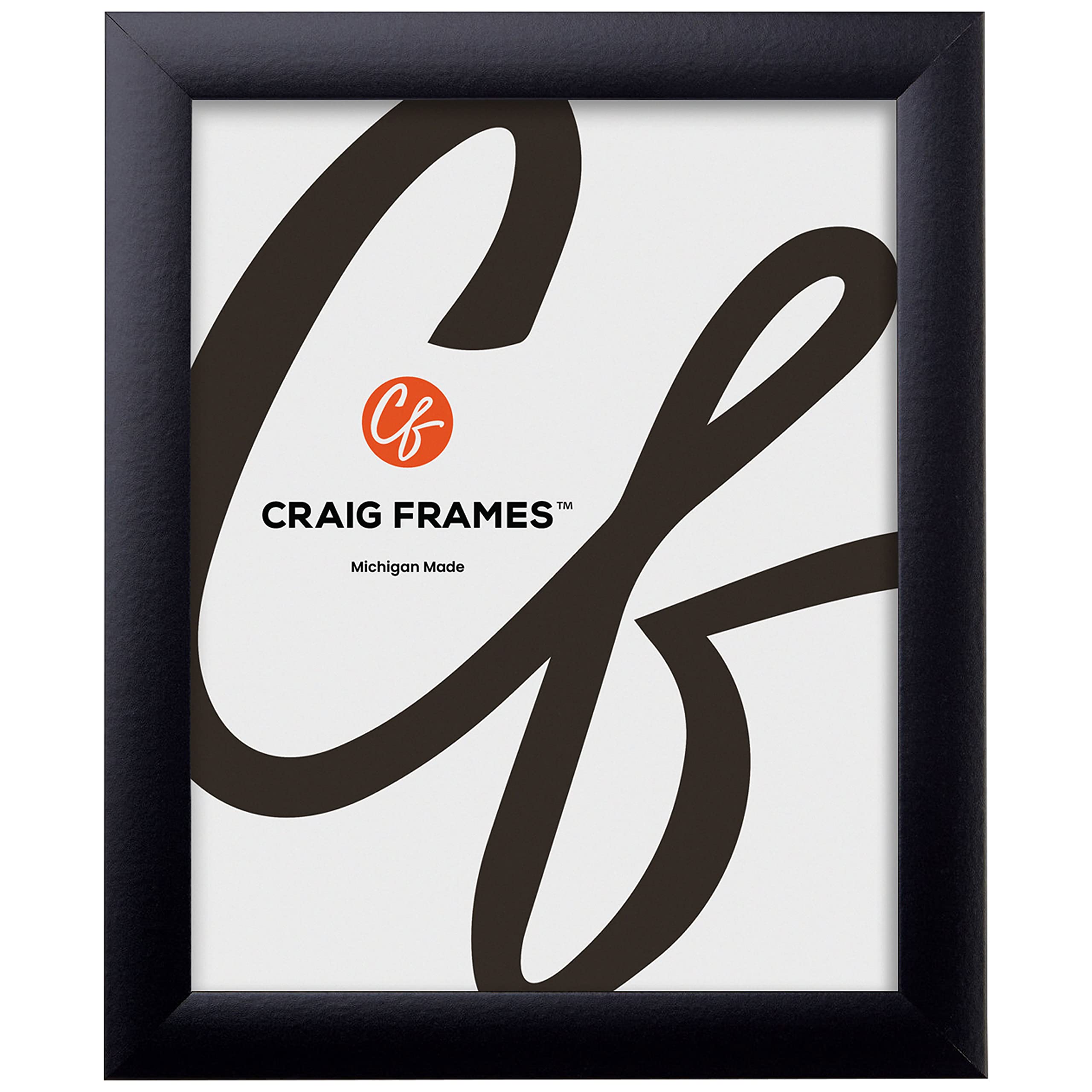 Craig Frames 1WB3BK 24 by 32-Inch Picture Frame, Smooth Wrap Finish, 1-Inch Wide, Black