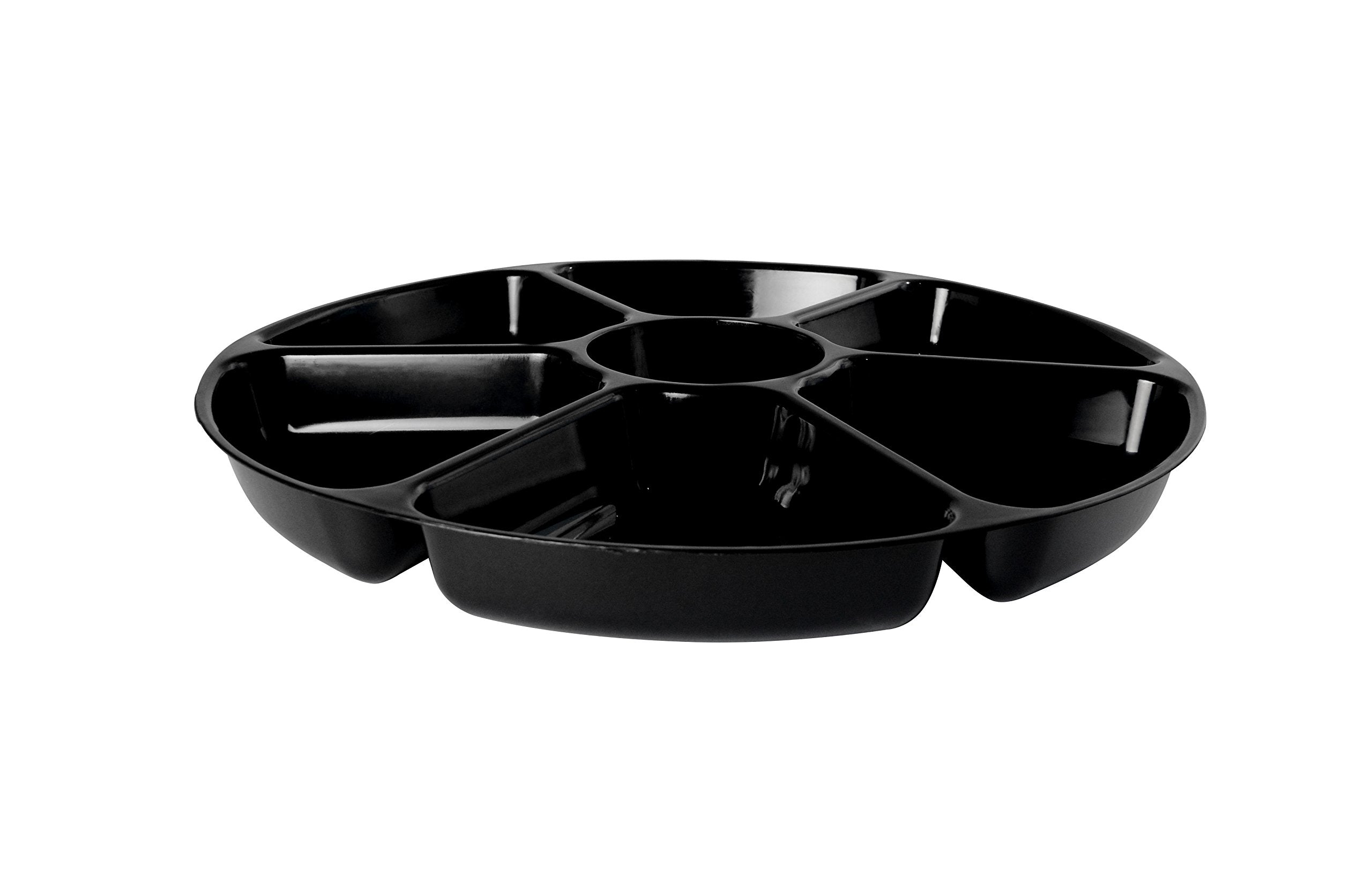 Platter Pleasers 7 Compartment Tray, 18, Black